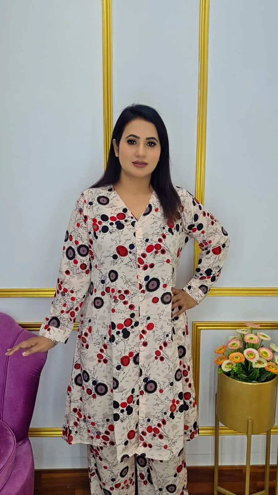 Malai Georgette Co-Ord Set for Women
