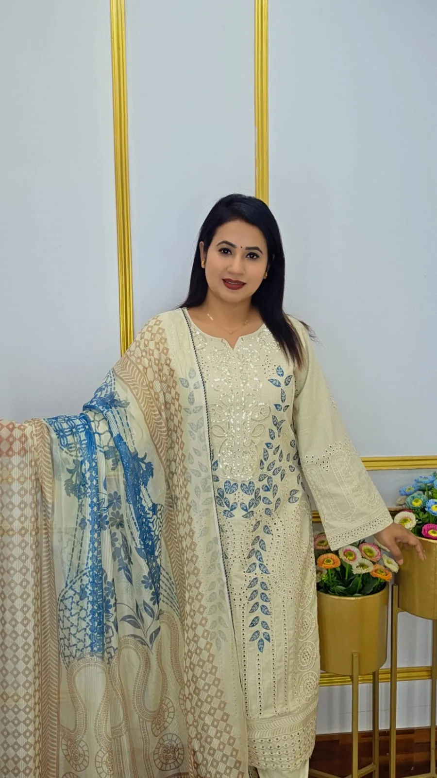 Exclusive Cotton Ready Three Piece