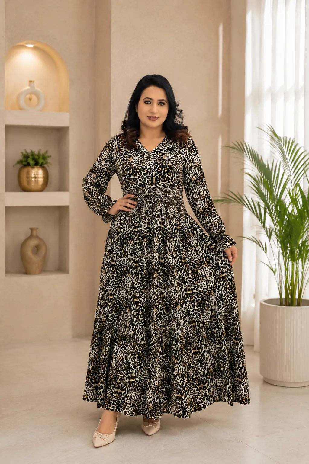 Imported Linen Long Gown for Women