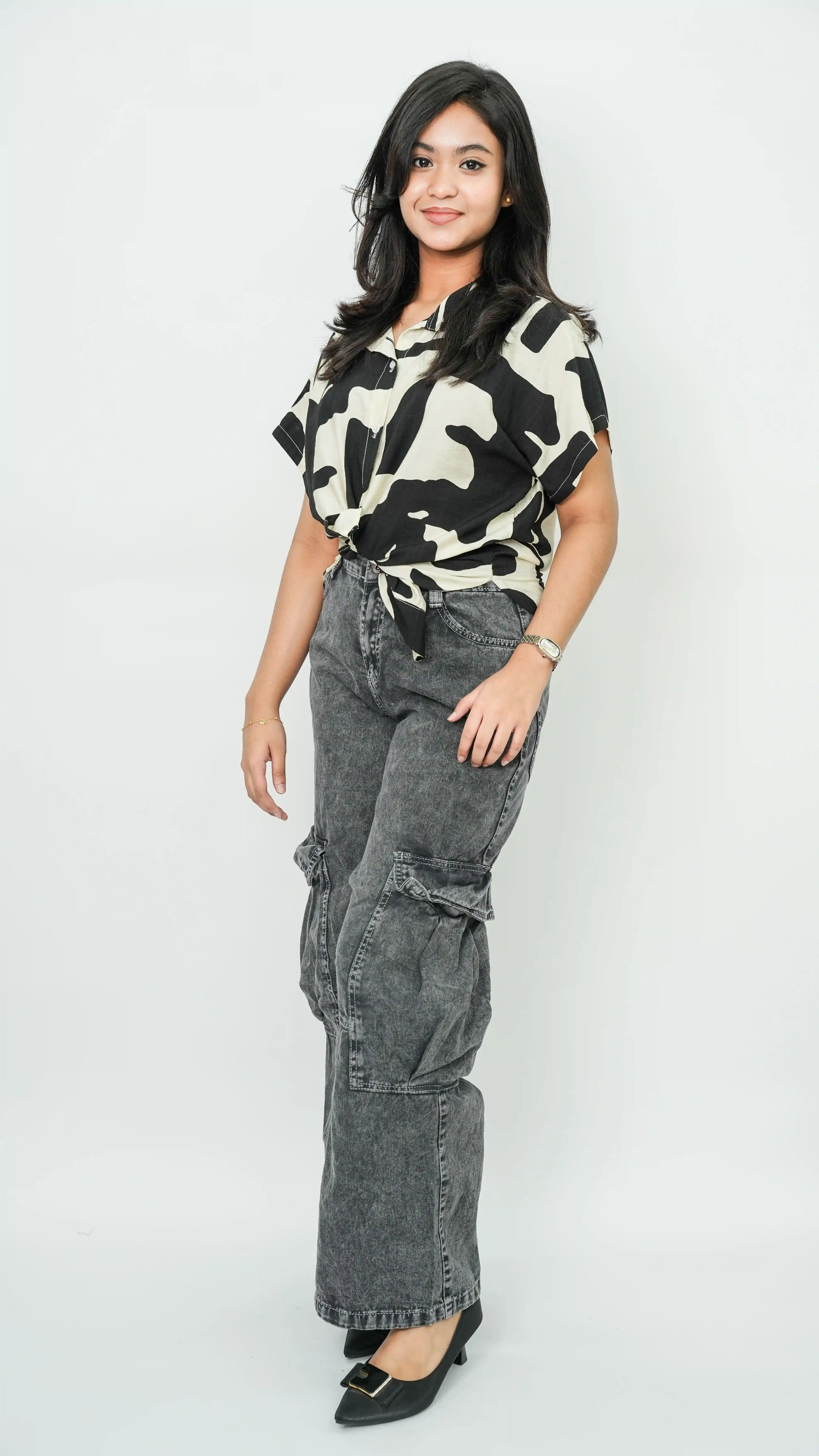 Women’s Denim Cargo Pant – Casual Cargo Jeans for Women