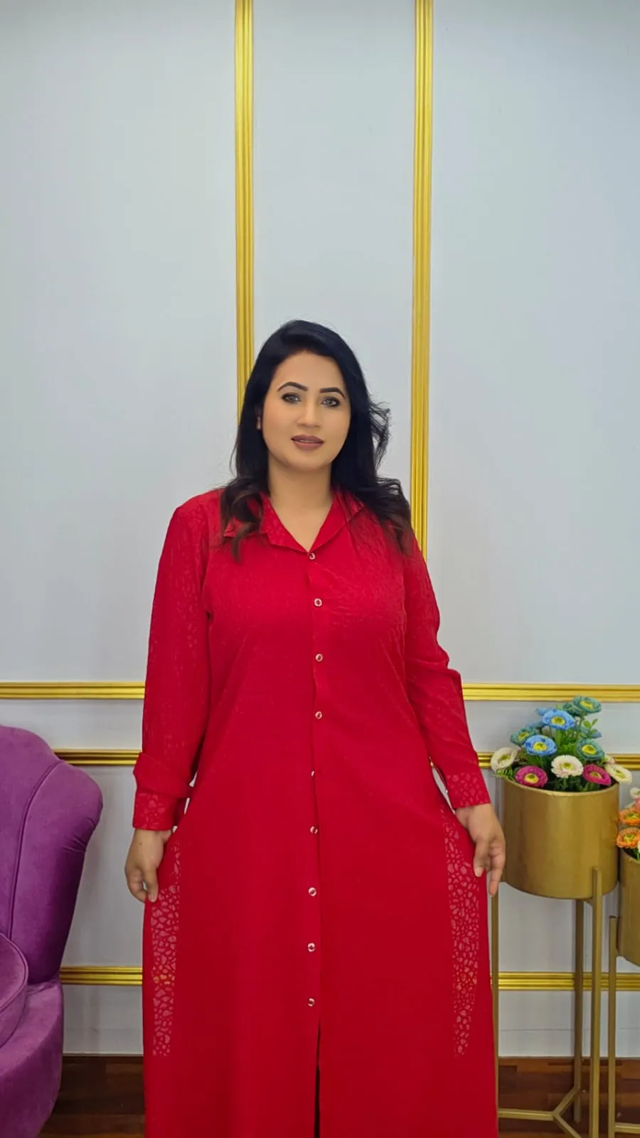 Three-In-One Georgette Co-Ord Set for Women