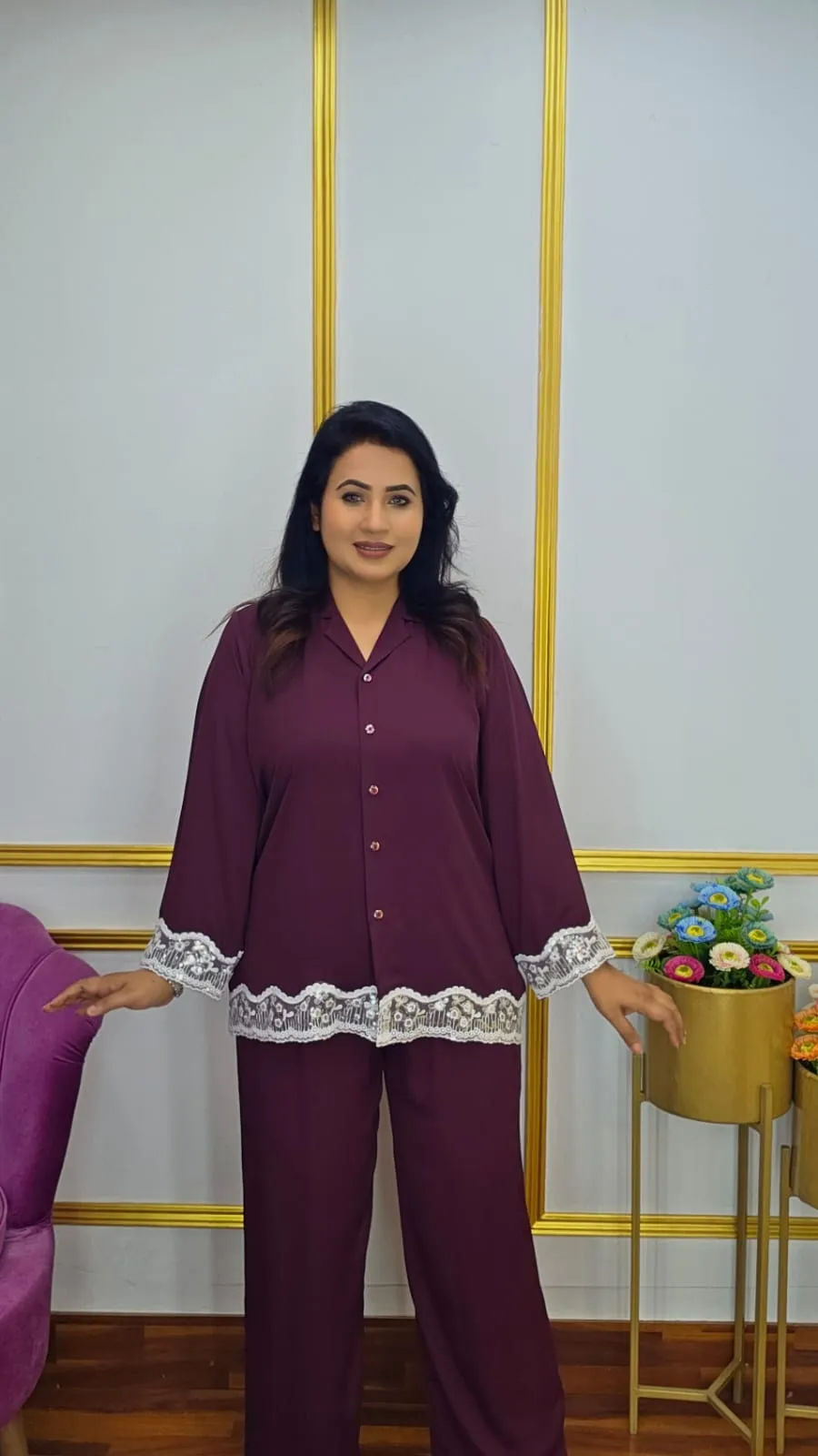Dubai Cherry Co-Ord Set for Women