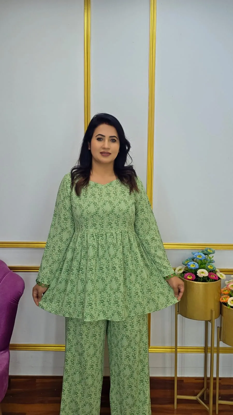 Malai Georgette Co-Ord Set for Women