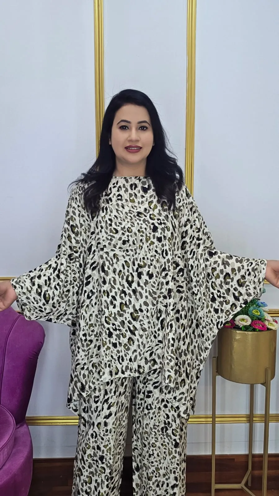 Kaftan Co-ords Set – Premium Georgette Fabric | Free Size