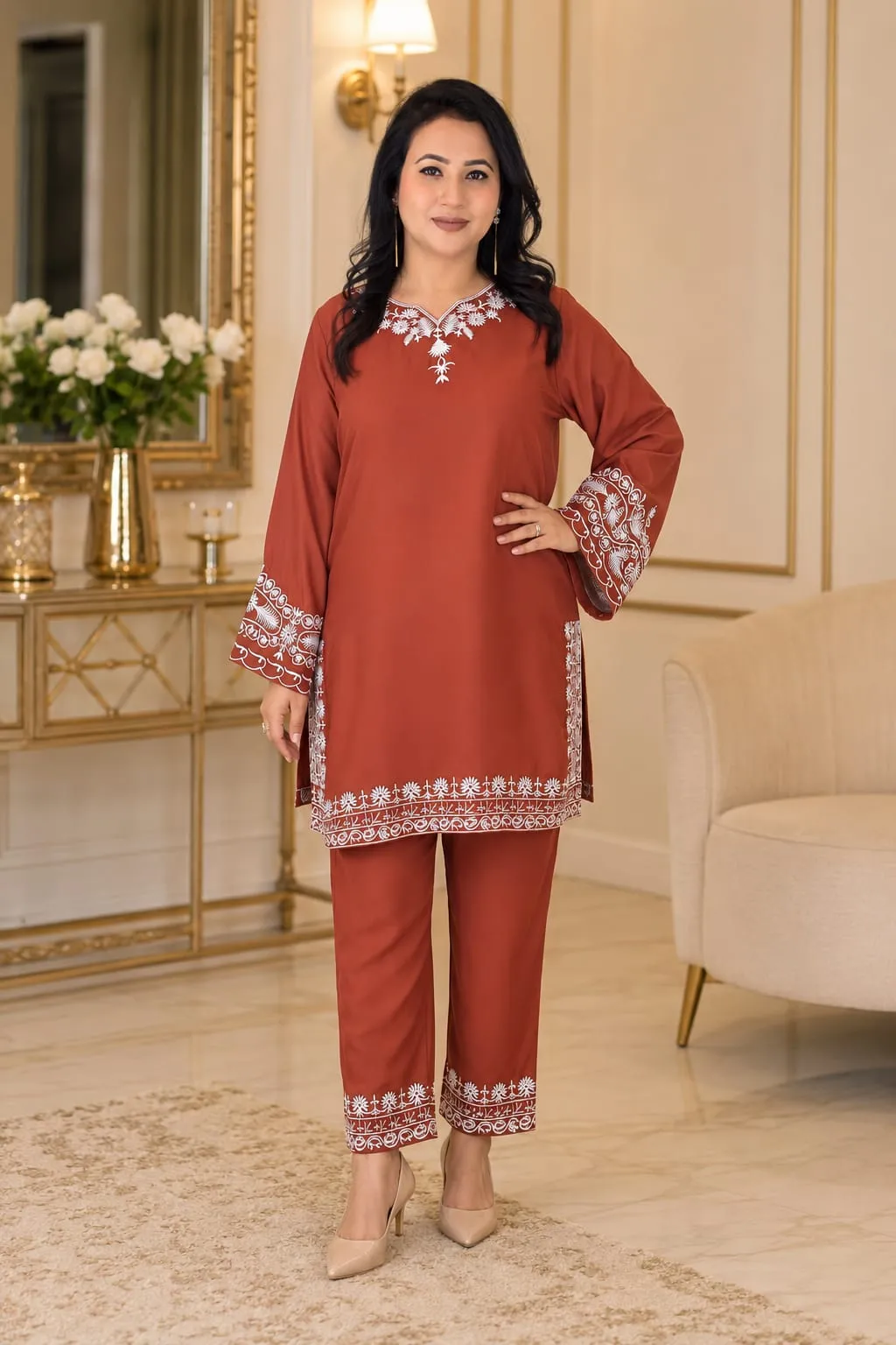 Premium Dubai Cherry Co-Ord Set for Women