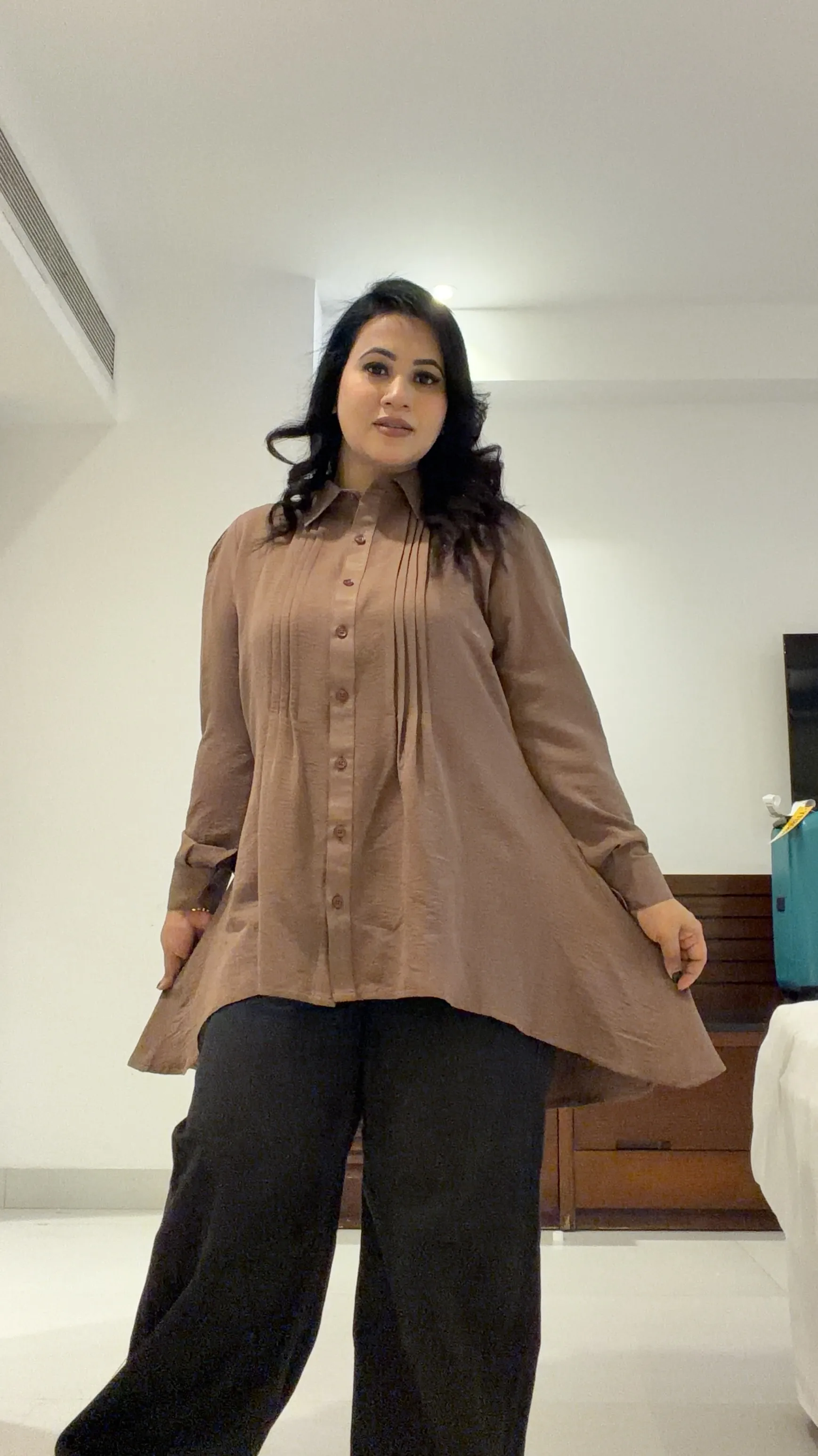 Georgette High-Low Long Top for Women