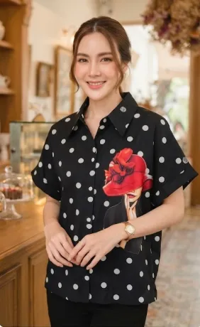 Imported Thai Ladies Shirt – Stylish Printed Design