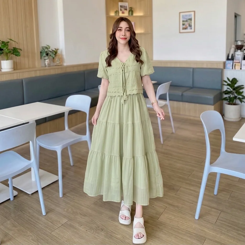 Thai Imported Premium Graceful Gown | Elegant Women’s Fashion Dress