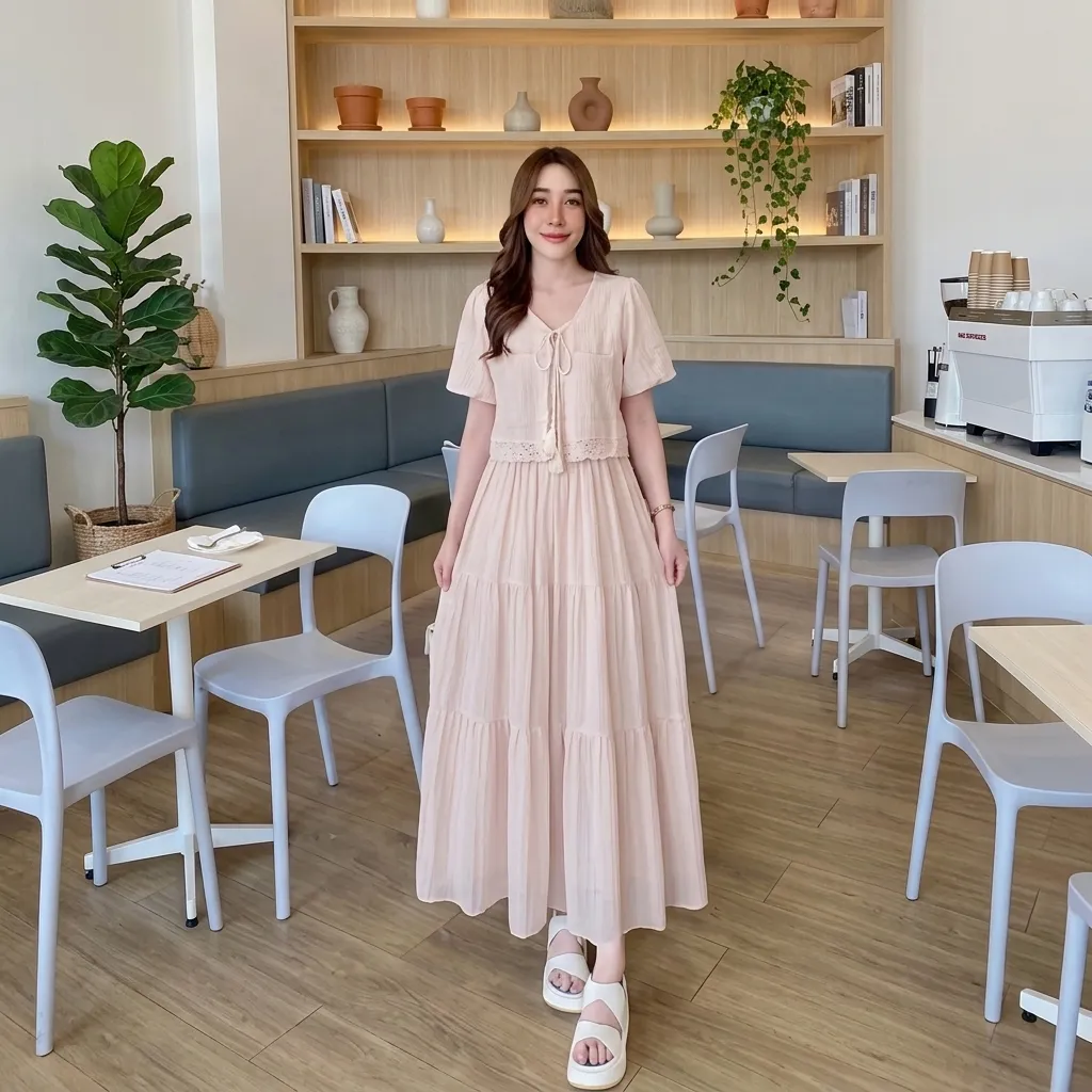 Thai Imported Luxury Gown | Elegant & Trendy Women’s Long Dress