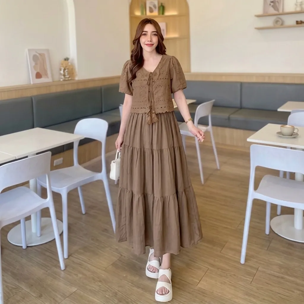 Thai Imported Classic Elegance Gown | Premium Women’s Fashion Dress