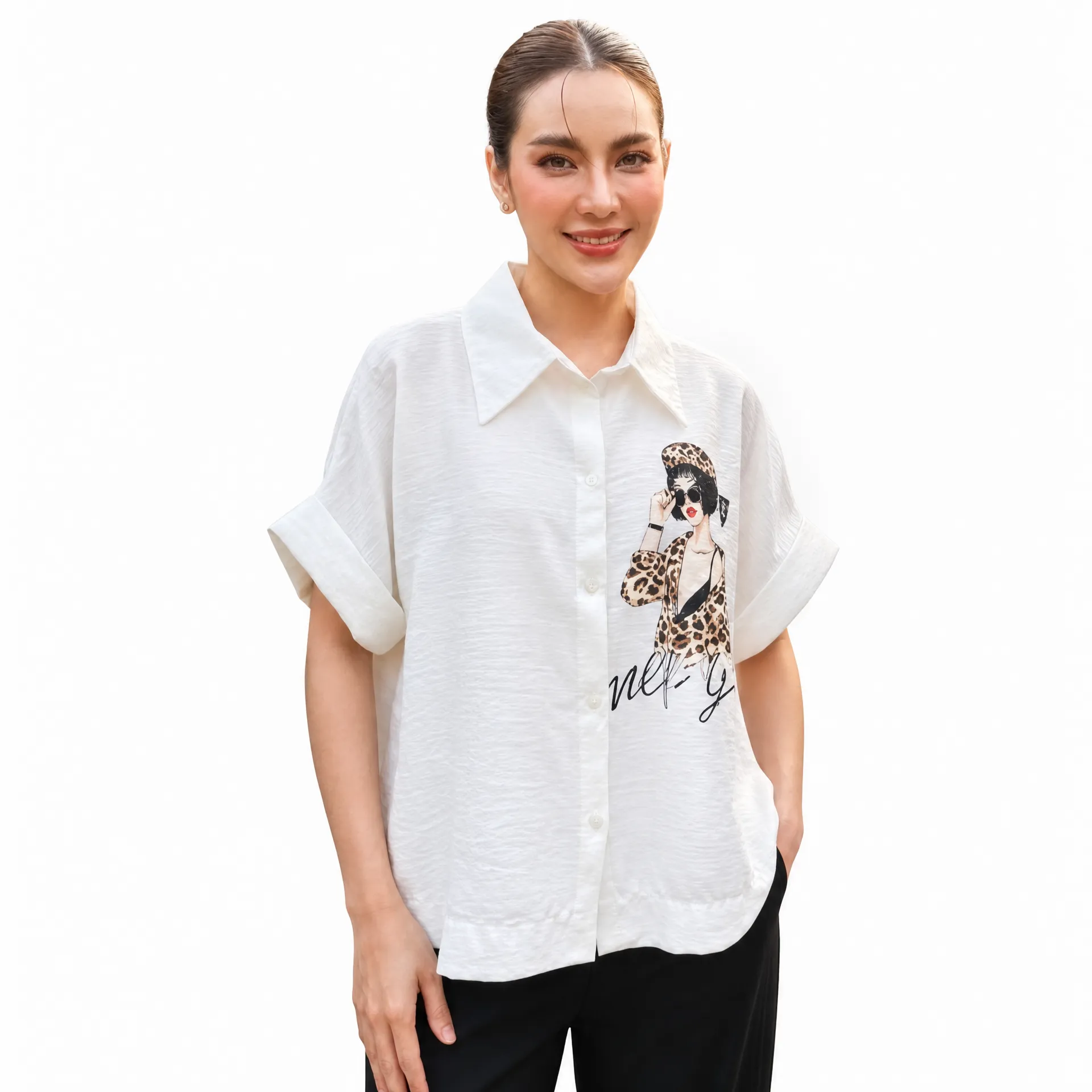 Imported Thai Premium Ladies Shirt | Trendy Women’s Casual Shirt – Free Size