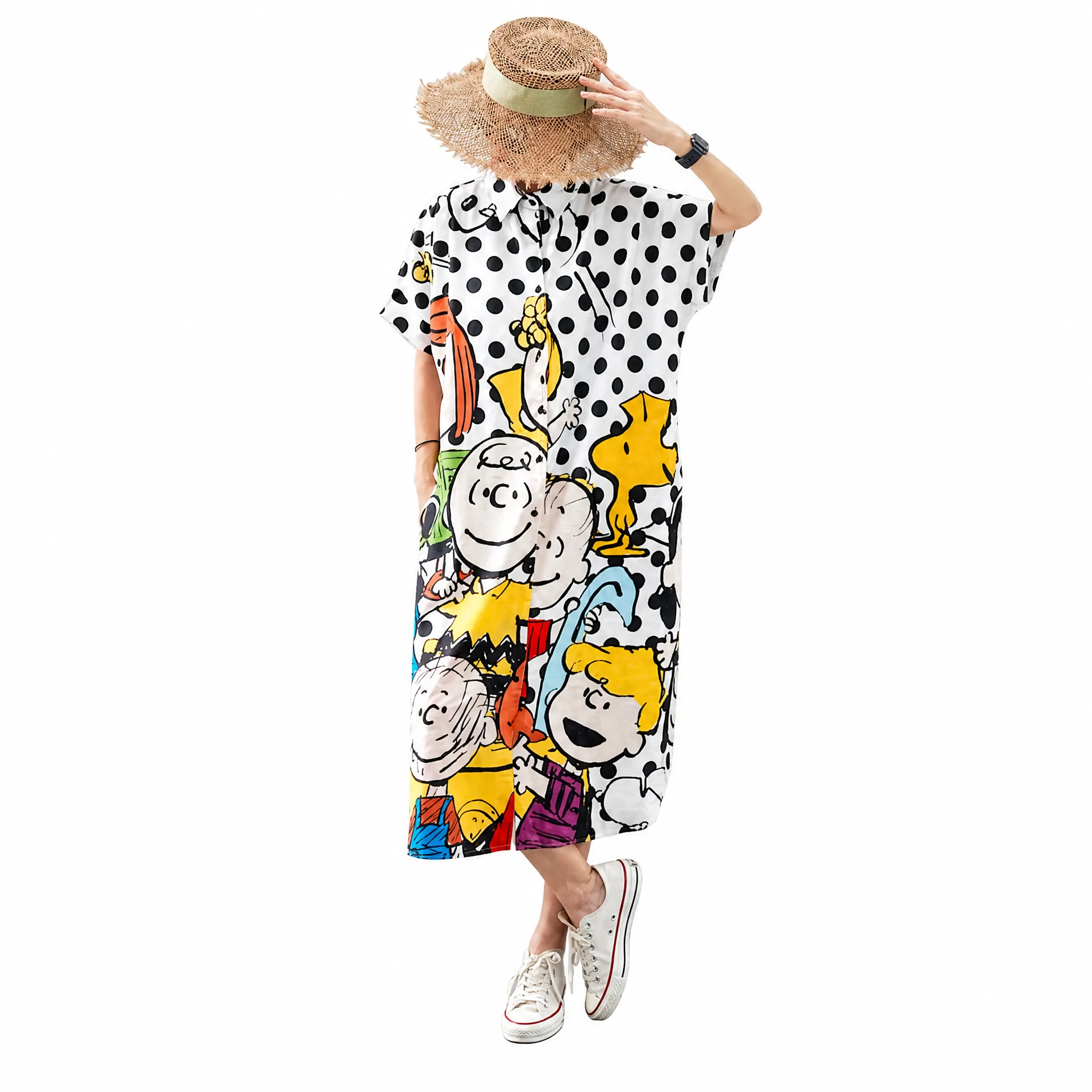 Thai Imported Oversized Shirt Dress | Premium Georgette Casual Long Dress for Women