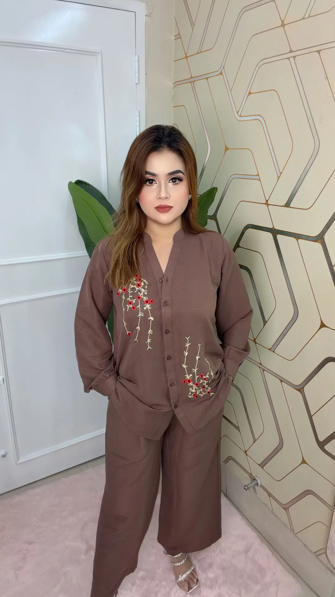 Elegant Korean Georgette Co-ords Set for Women