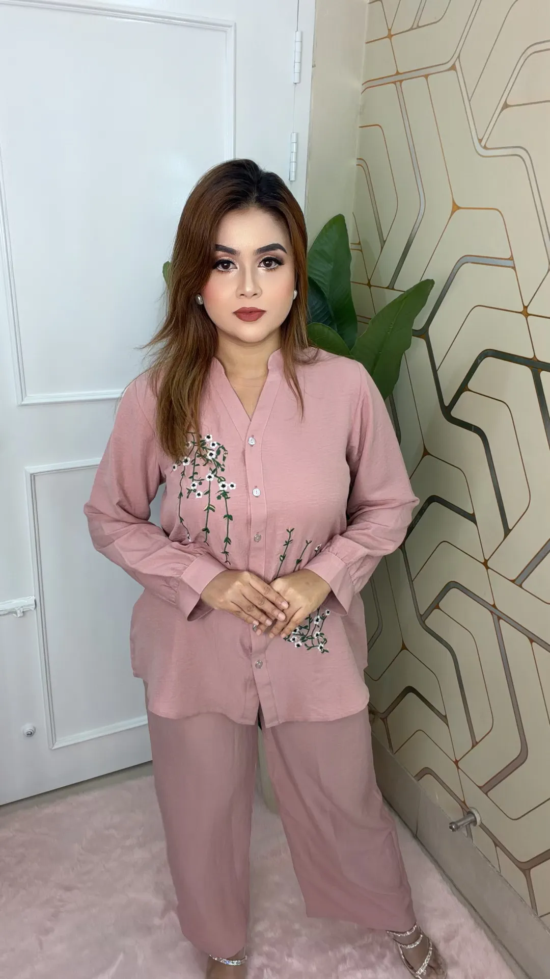 Korean Georgette Premium Co-ords Set