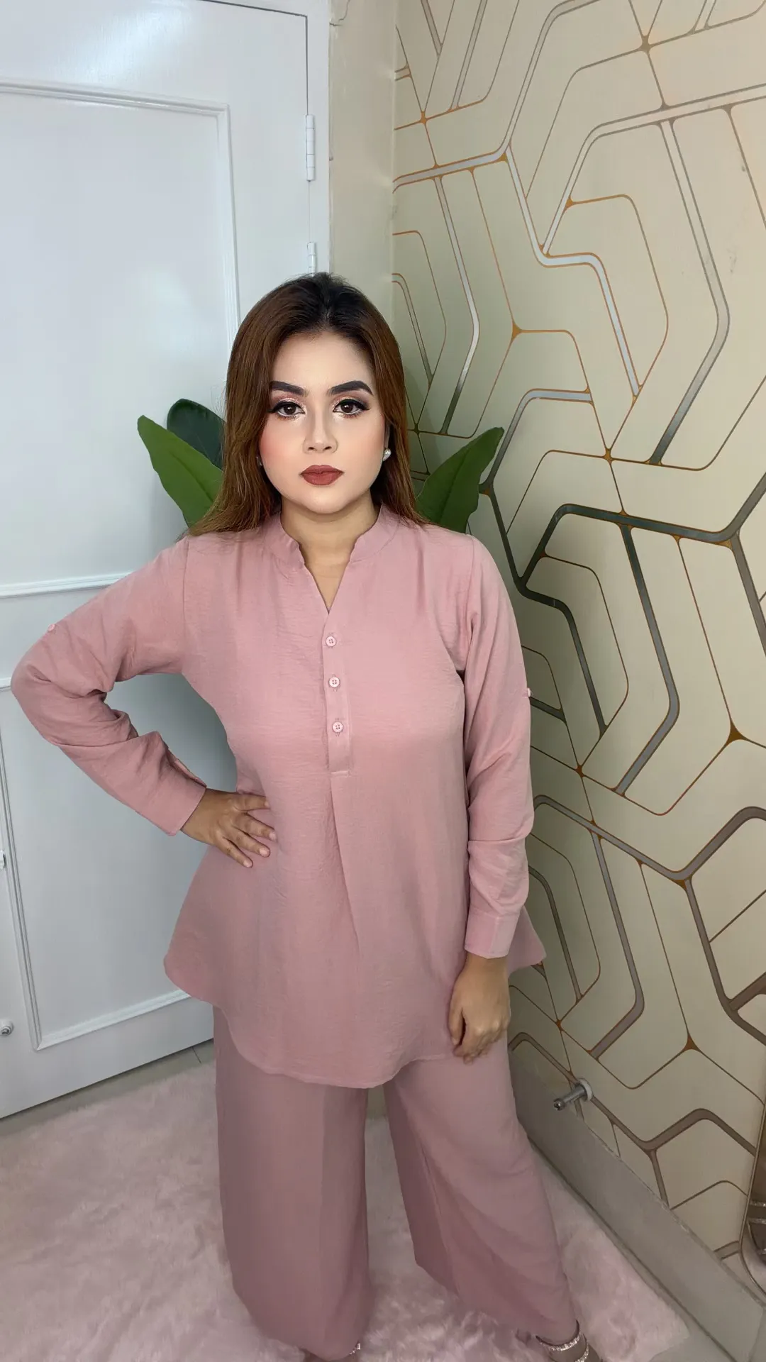 Premium Korean Georgette Co-ords Set Stylish Elegant Women’s Outfit