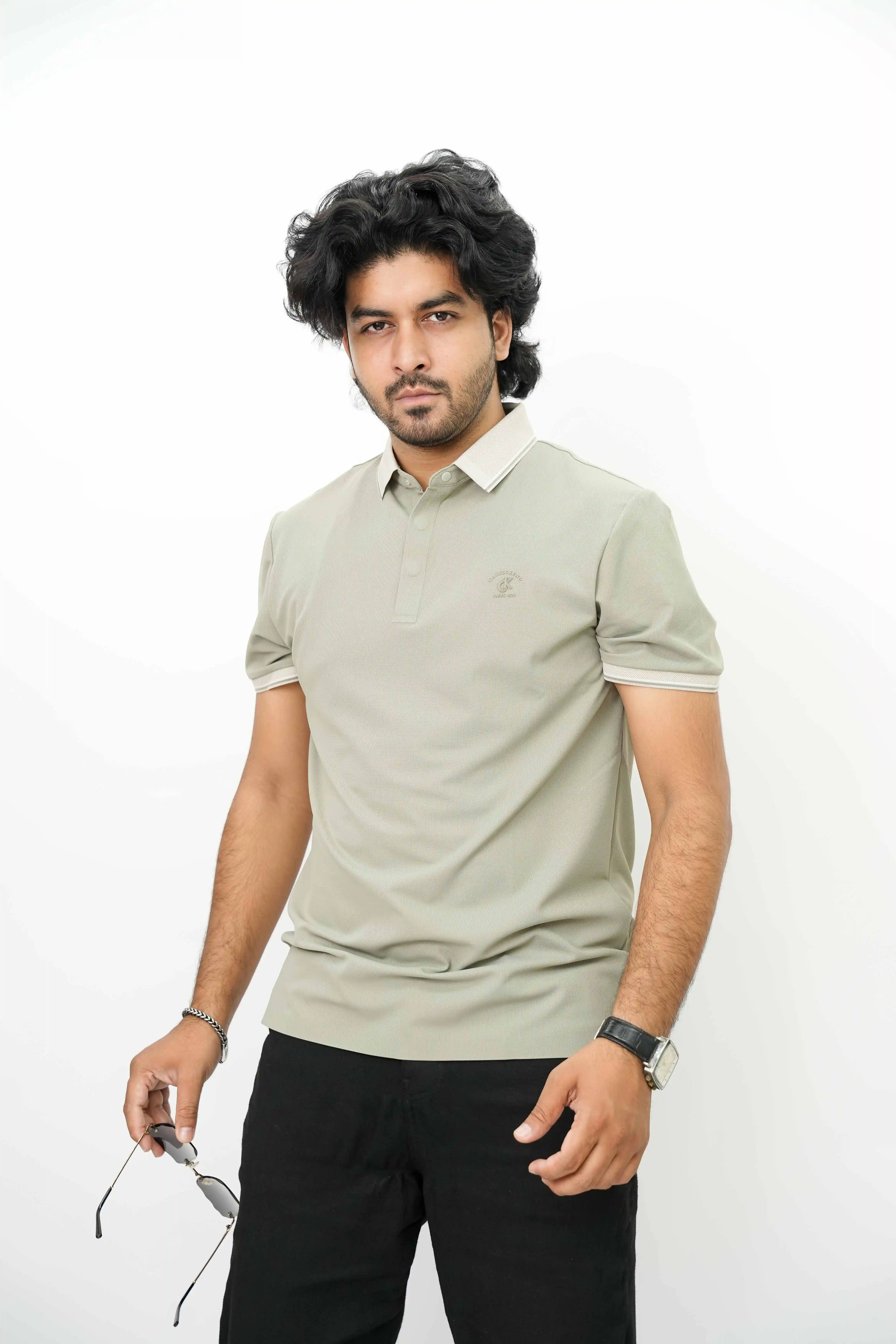 Imported Thai Premium T-Shirt Stylish Collar Printed Casual Men’s Wear