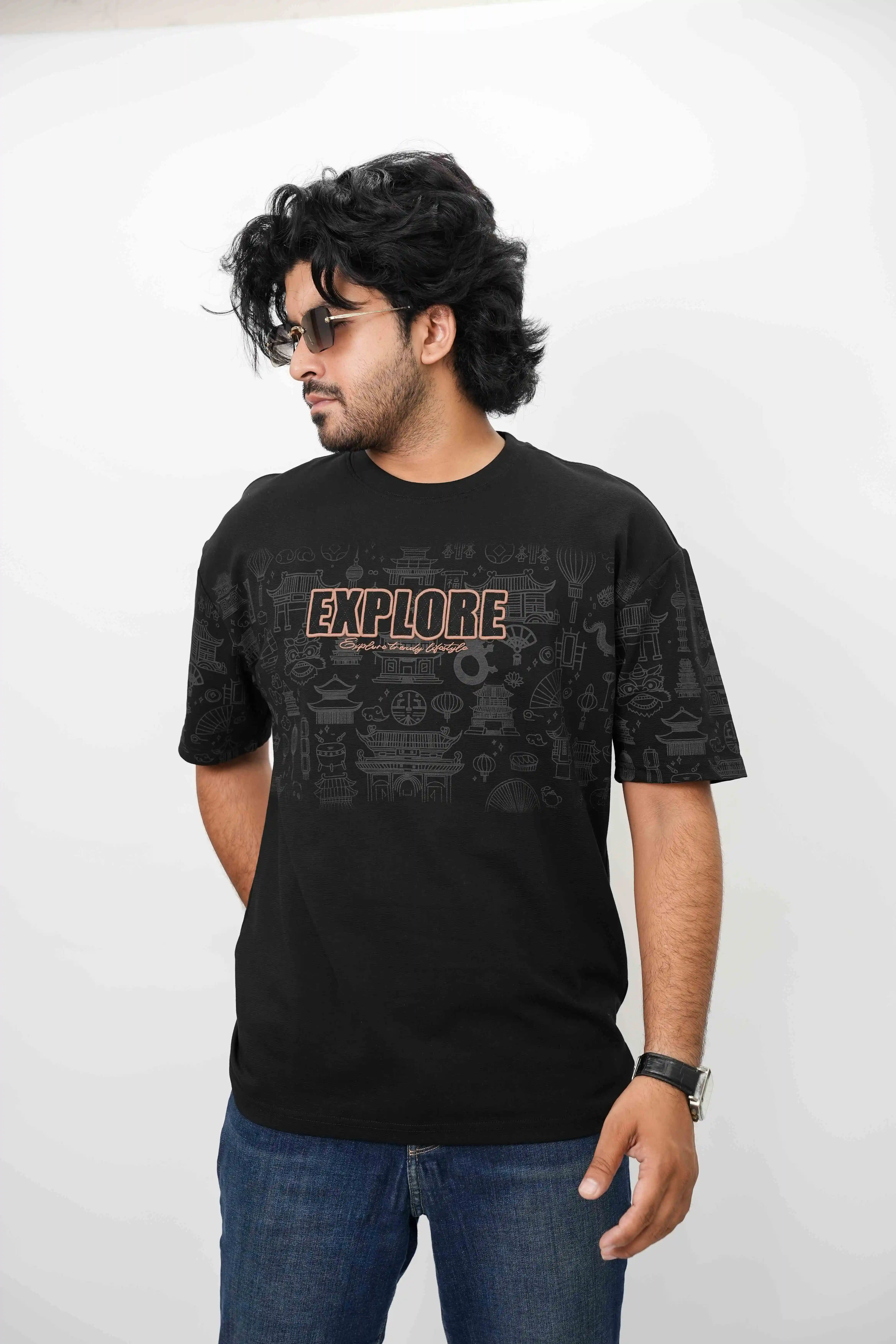 Imported Thai Men’s T-Shirt Stylish Printed Casual Trendy Regular Fit