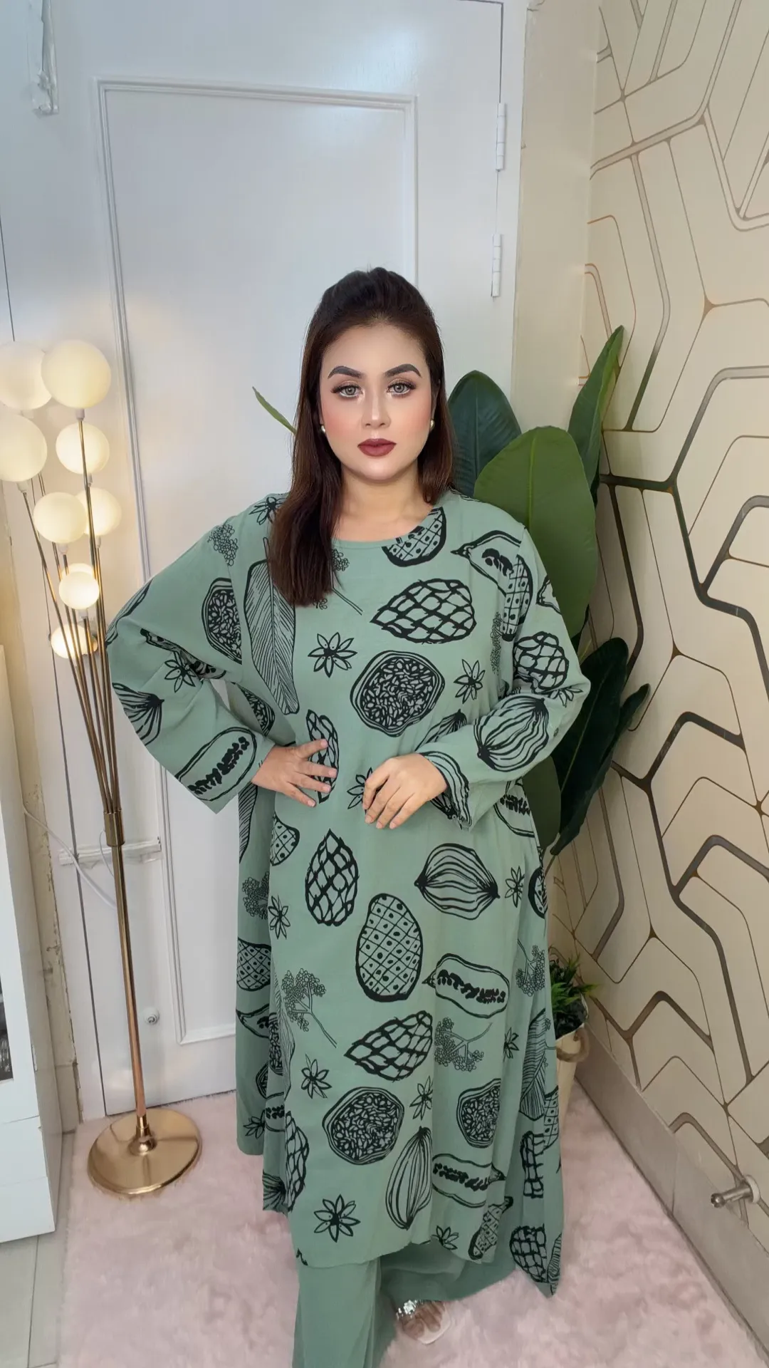 Imported Thai Premium Co-ords Set Elegant Printed Women’s Outfit
