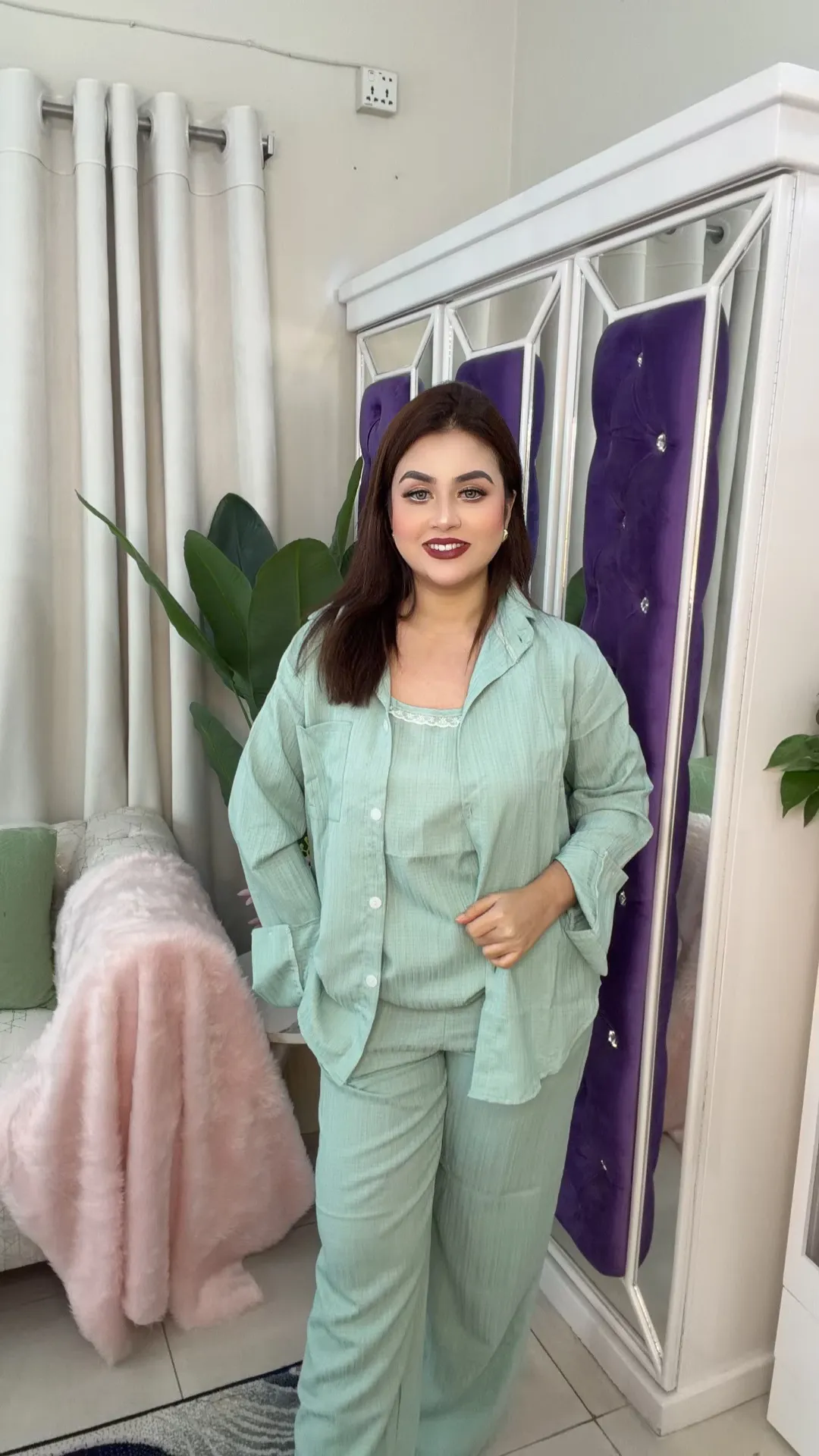 Imported Thai 2-Piece Shirt and Pant Co-ord Set - Edition PE