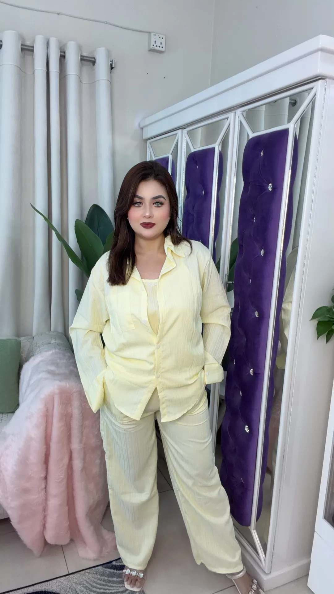Imported Thai 3-Piece Shirt and Pant Co-ord Set - Edition PC
