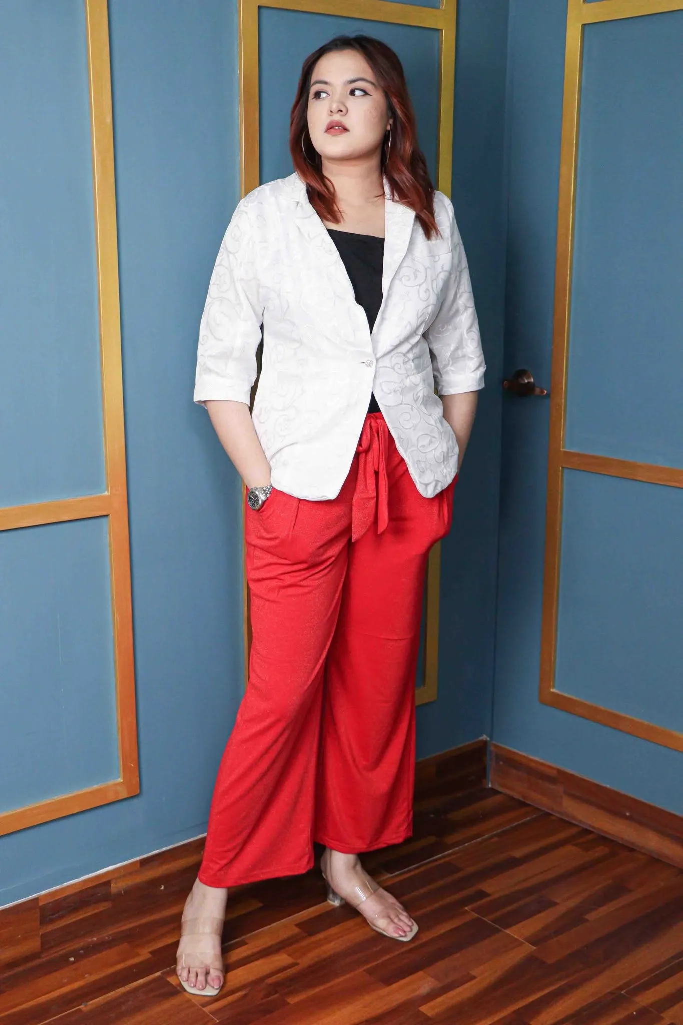 Premium Imported Pants for Women Belted Tie Waist Design