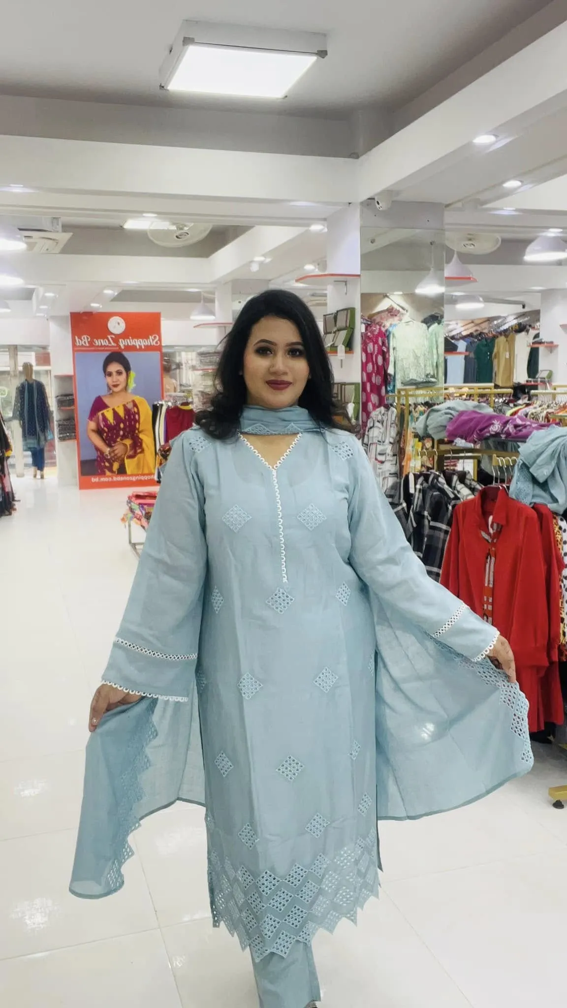 Pure Cotton Ready Three Piece – Floral Print
