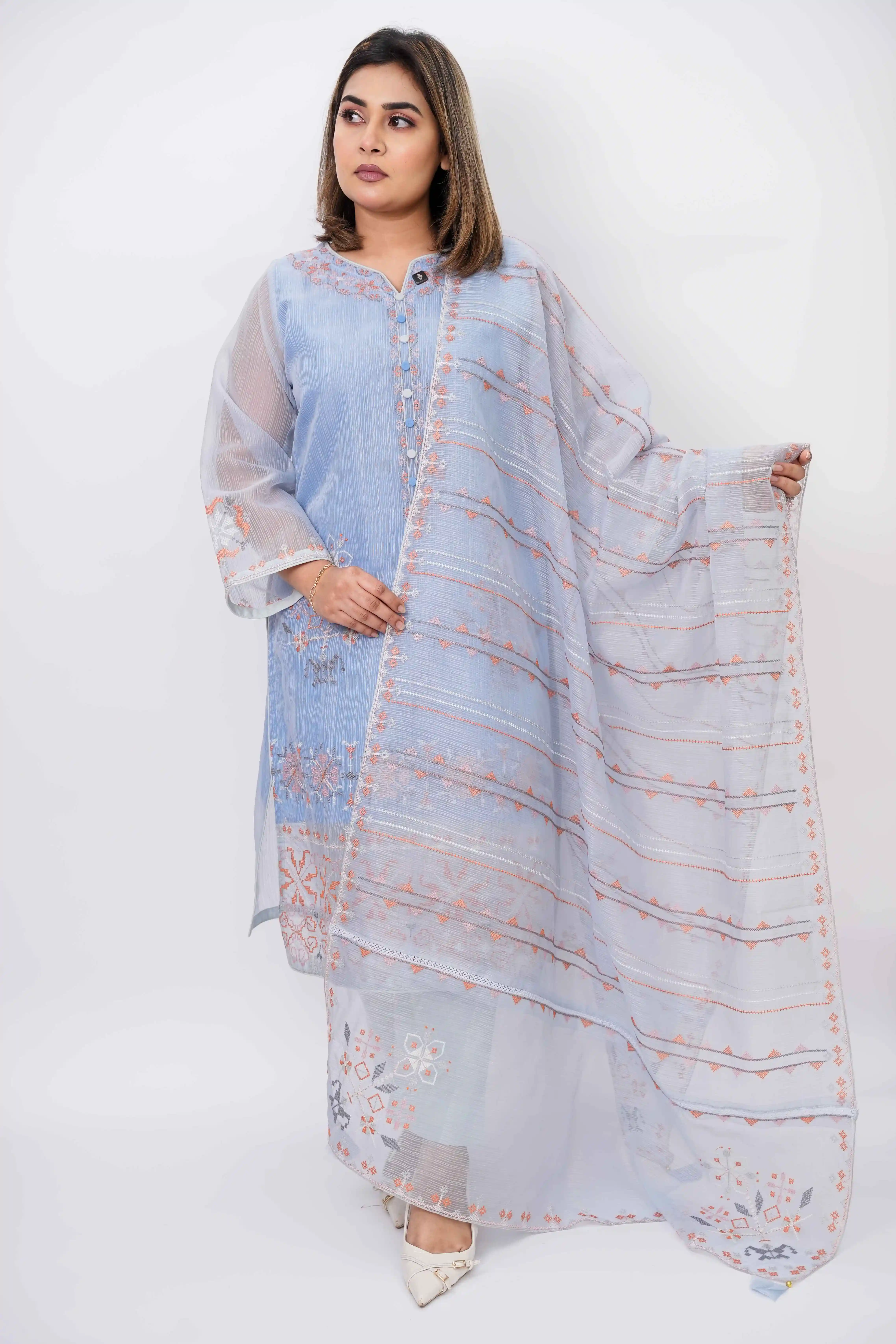 Premium Kota Muslin Unstitched Three Piece