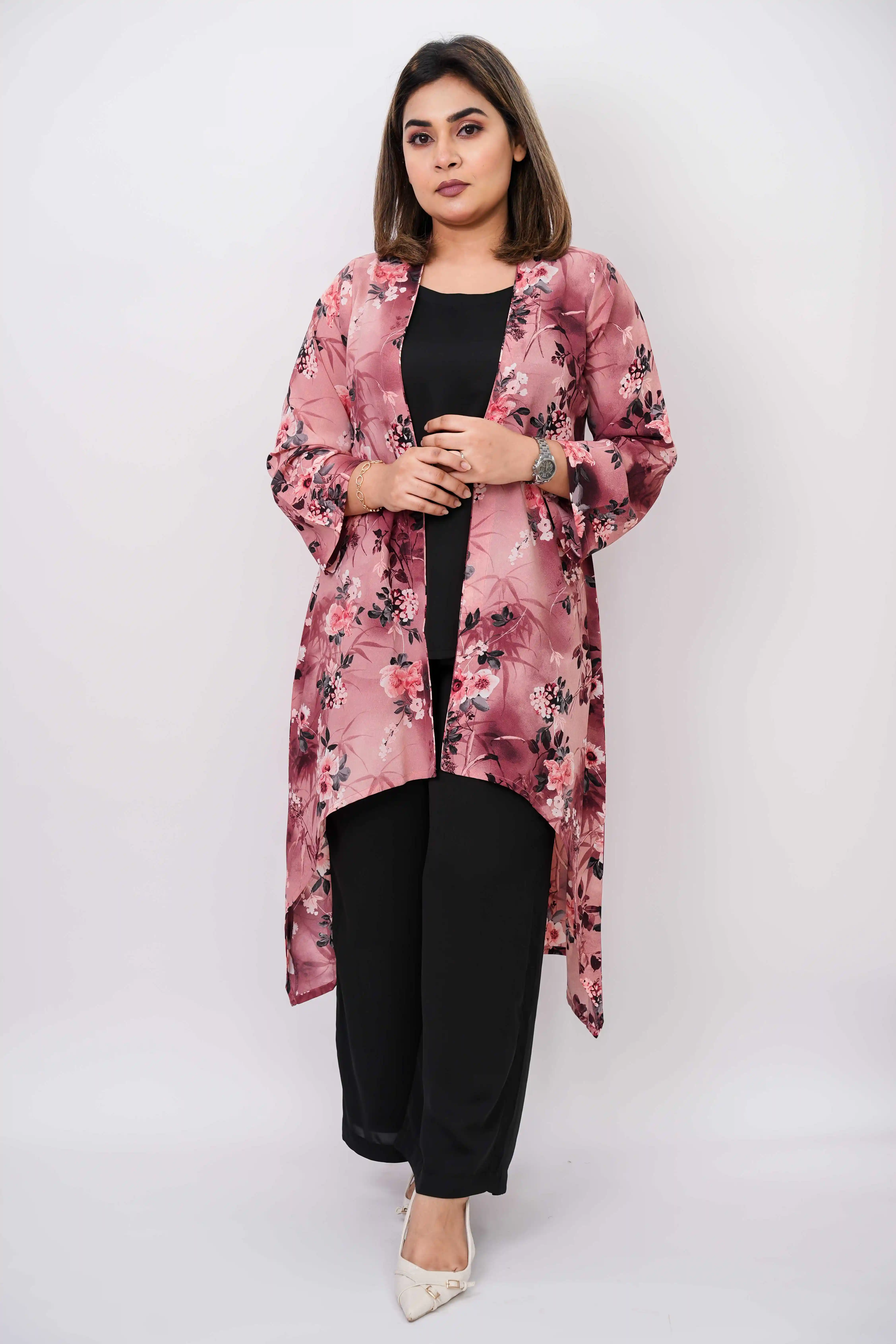 Trendy Shrug with Co-ords Set for Women