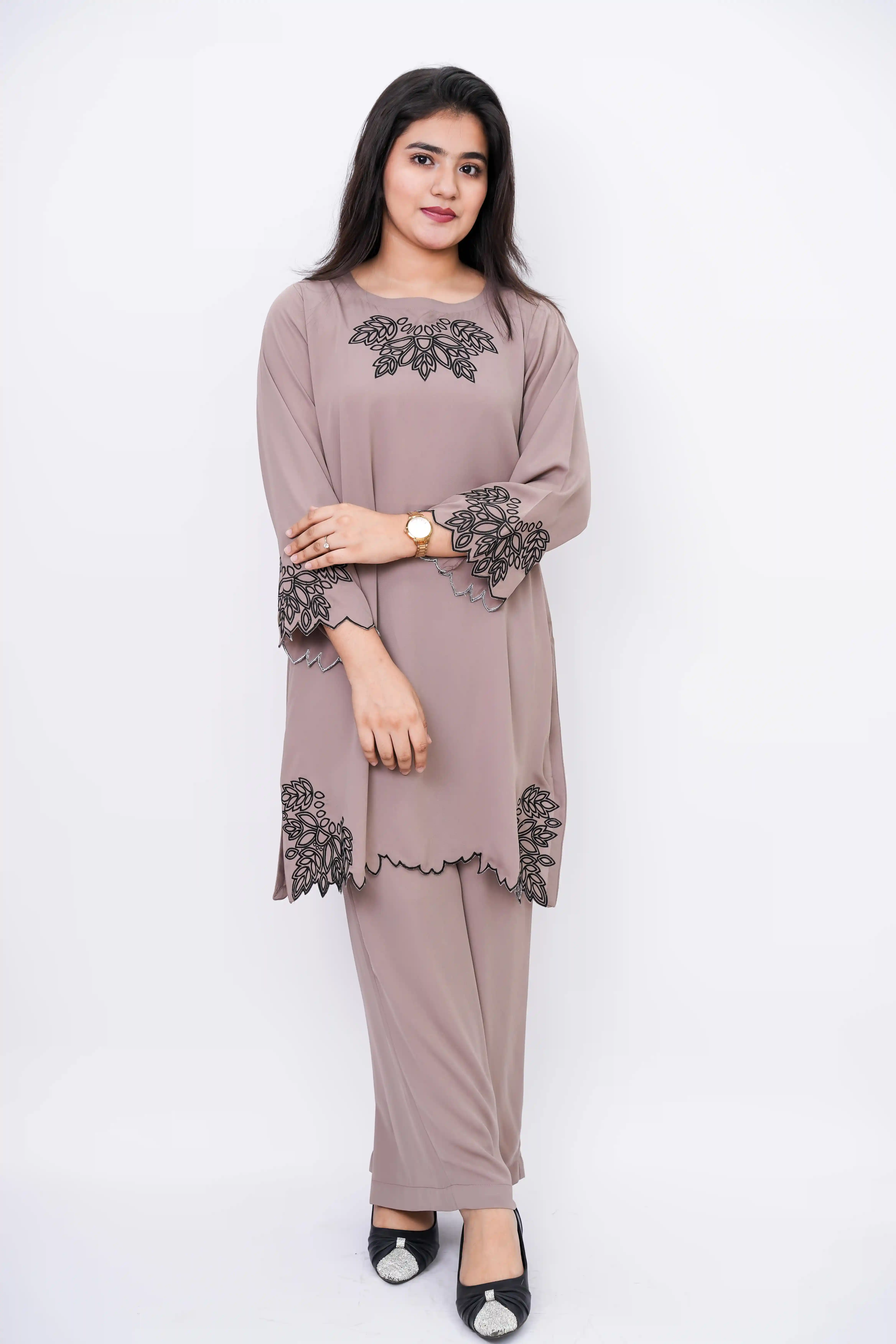 Cherry Georgette Co-ords Set for Women