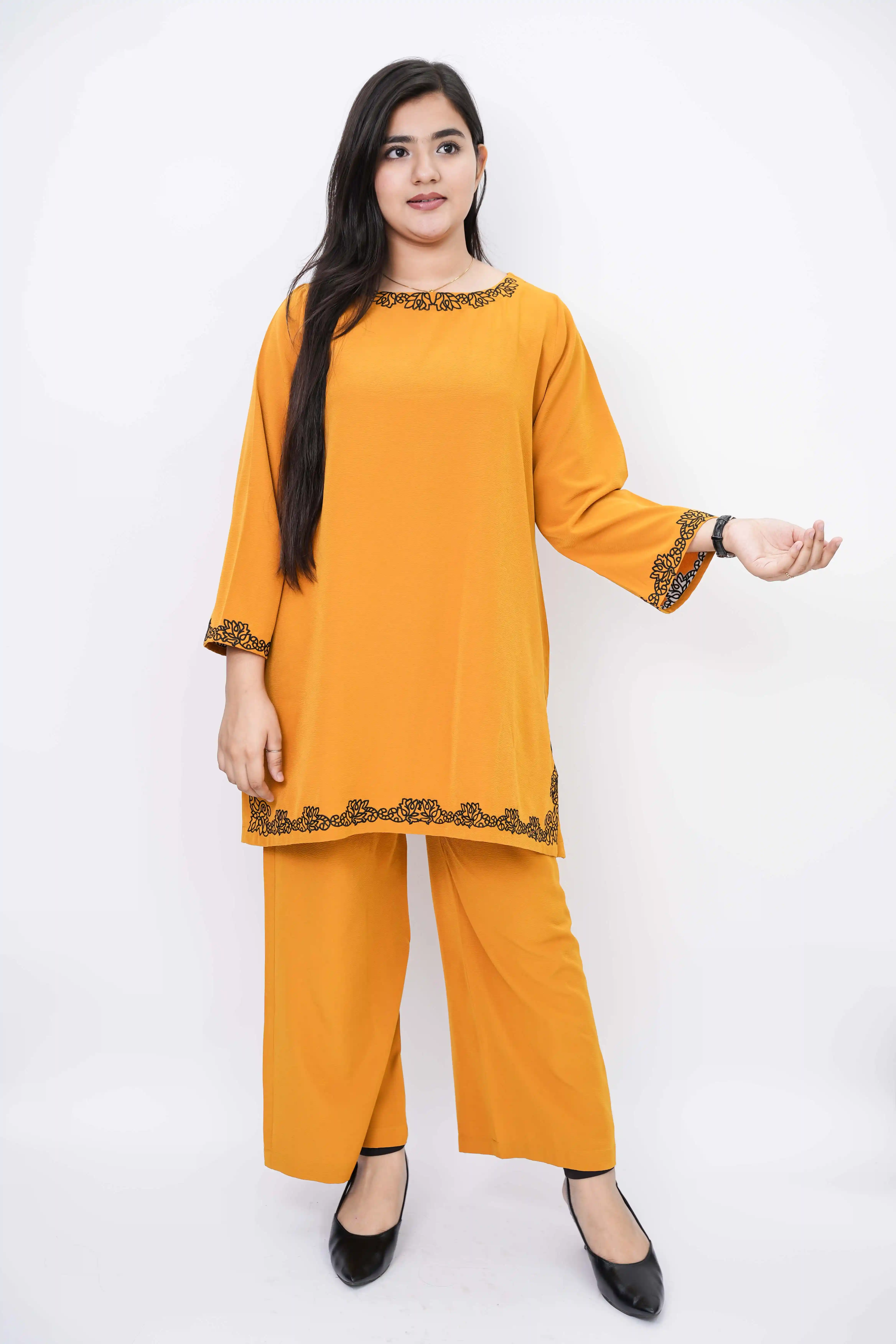 Stripe Jafran Georgette Co-ords Set for Women