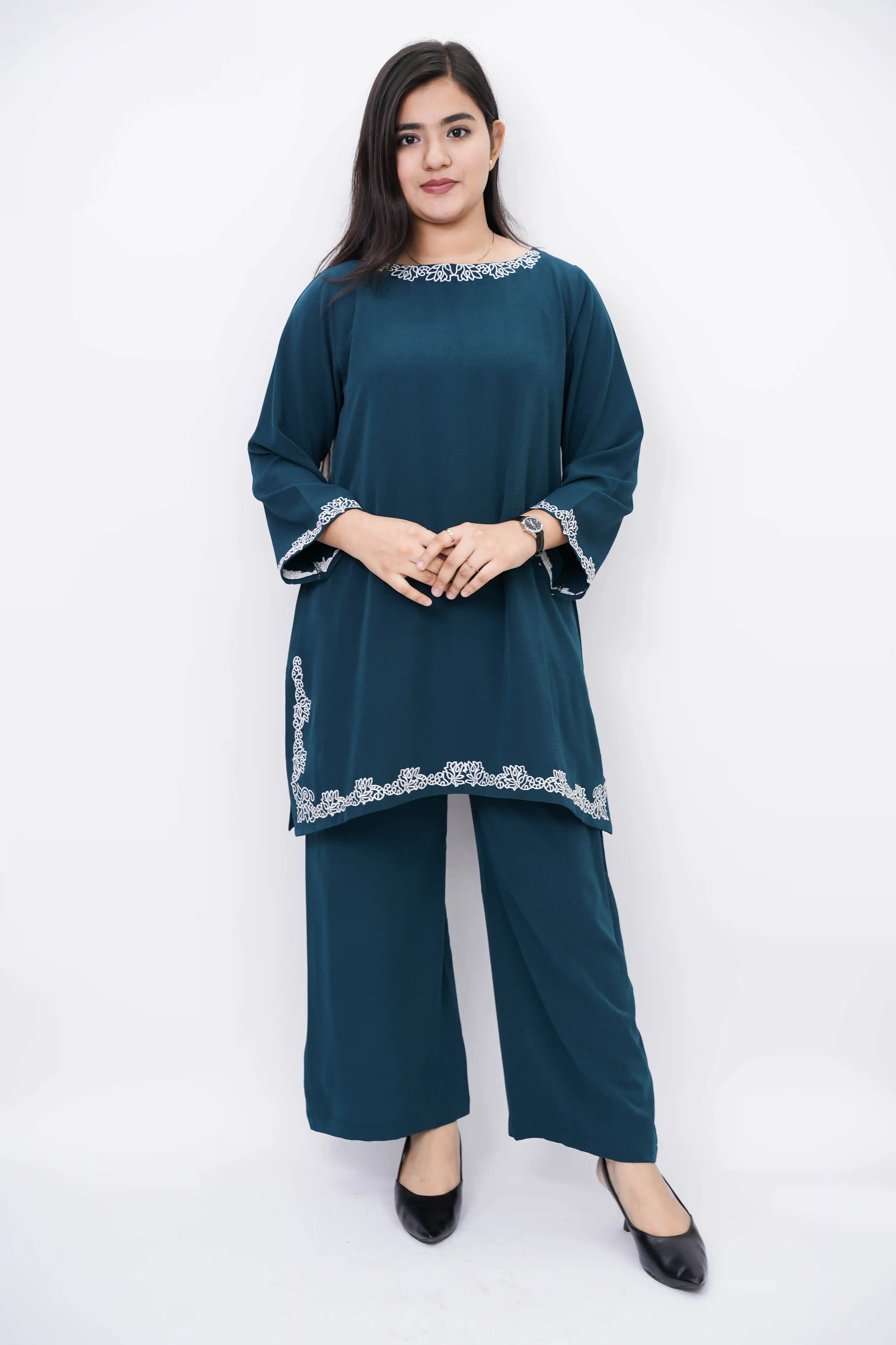 Trendy Stripe Jafran Georgette Co-ords Set