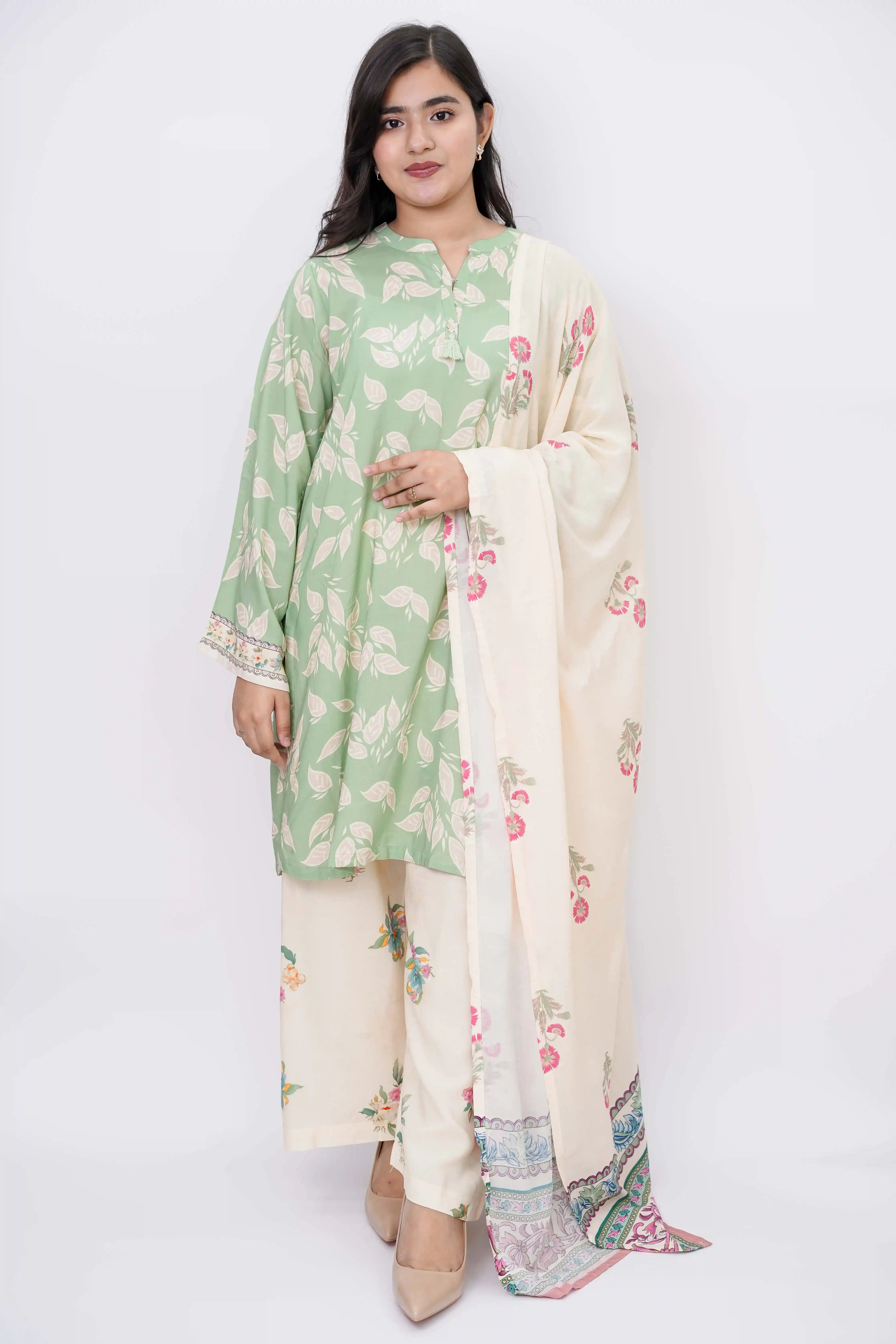Sadabahar Pakistani Linen Cotton Suit for Women
