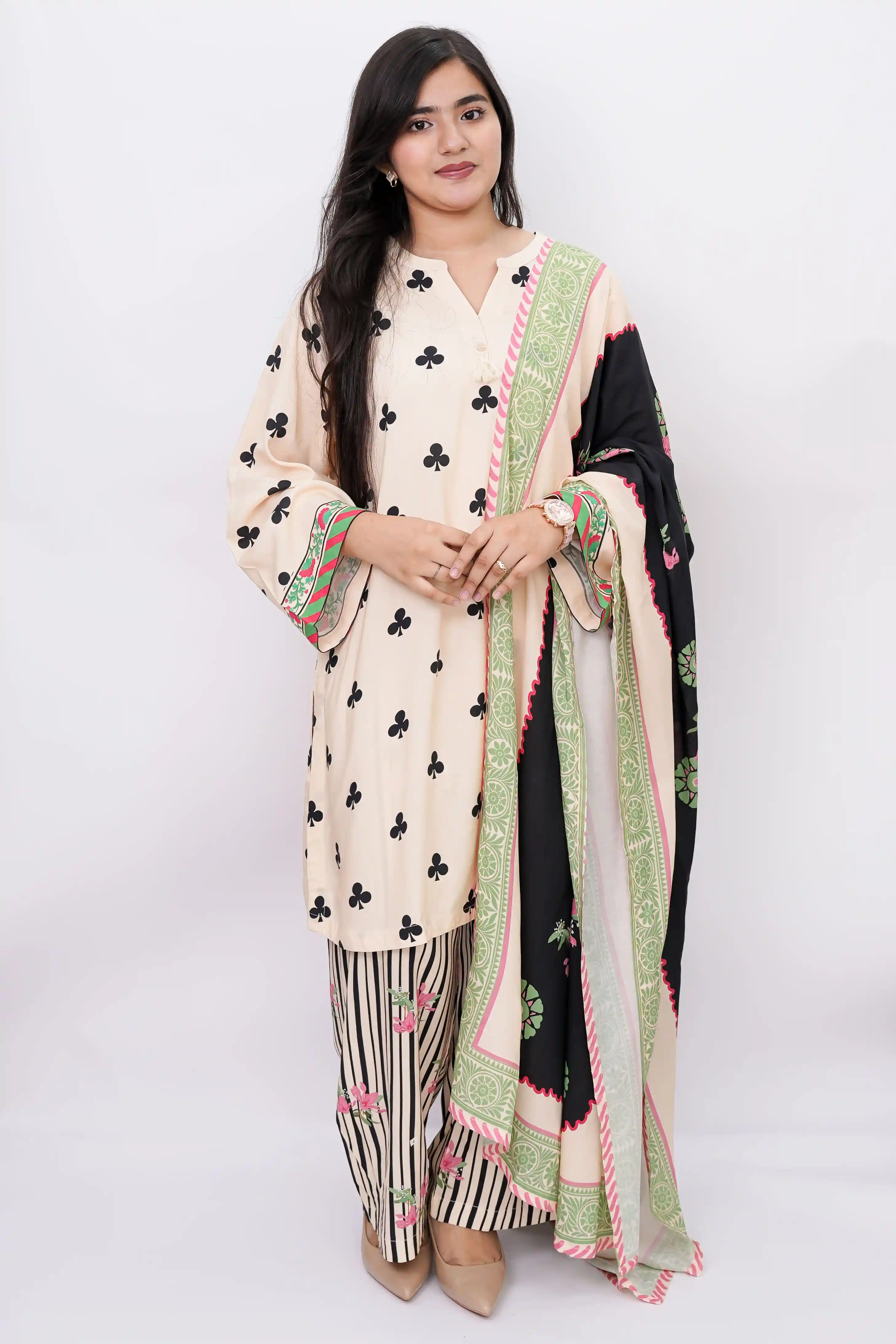 Sadabahar Original Pakistani Three-Piece Suit