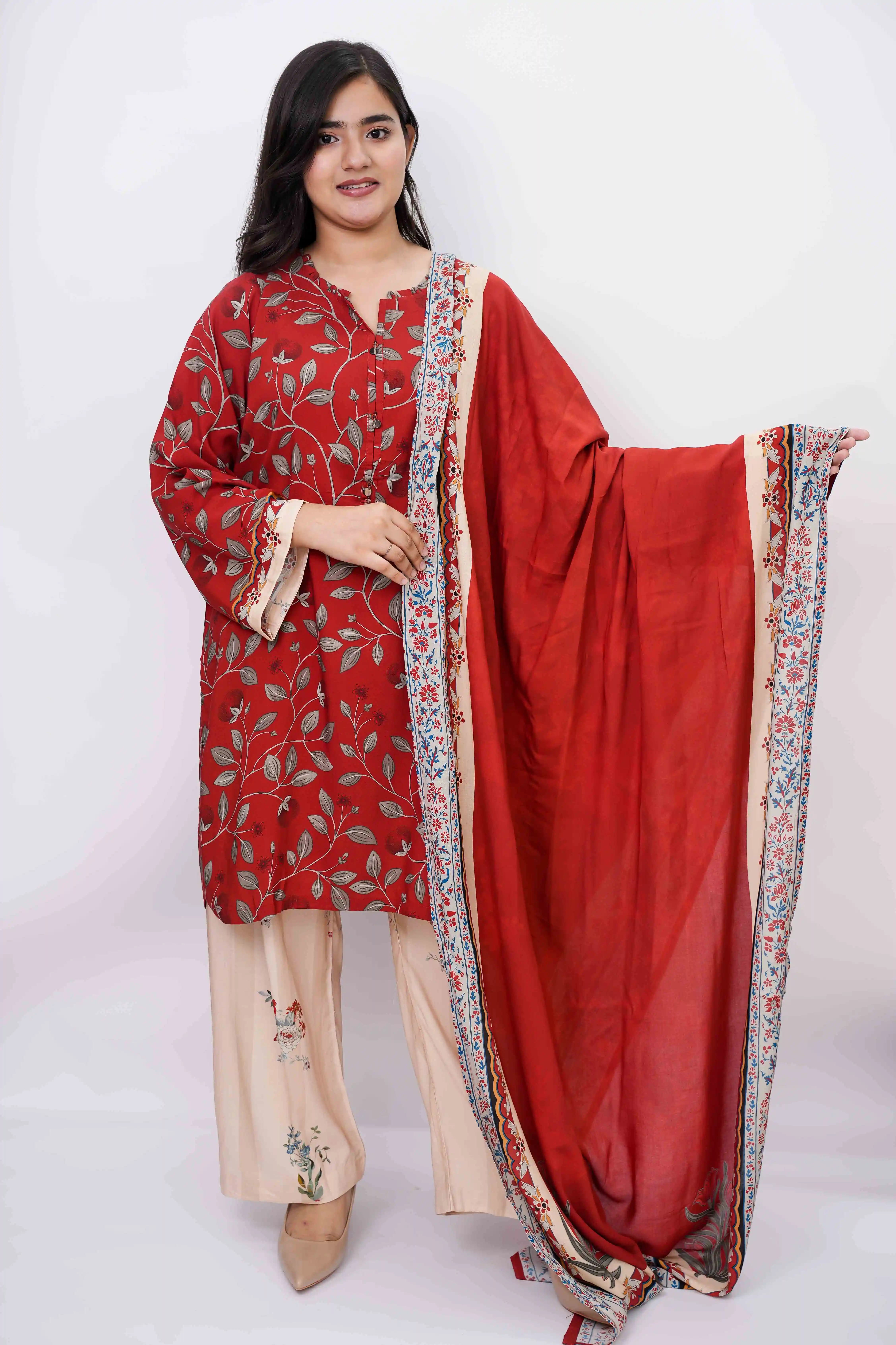 Sadabahar Elegant Pakistani Ready Three-Piece