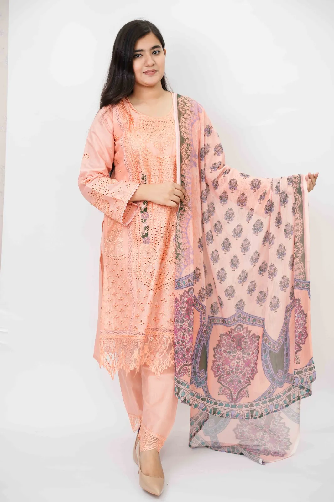 Premium Cotton Ready Three Piece for Women