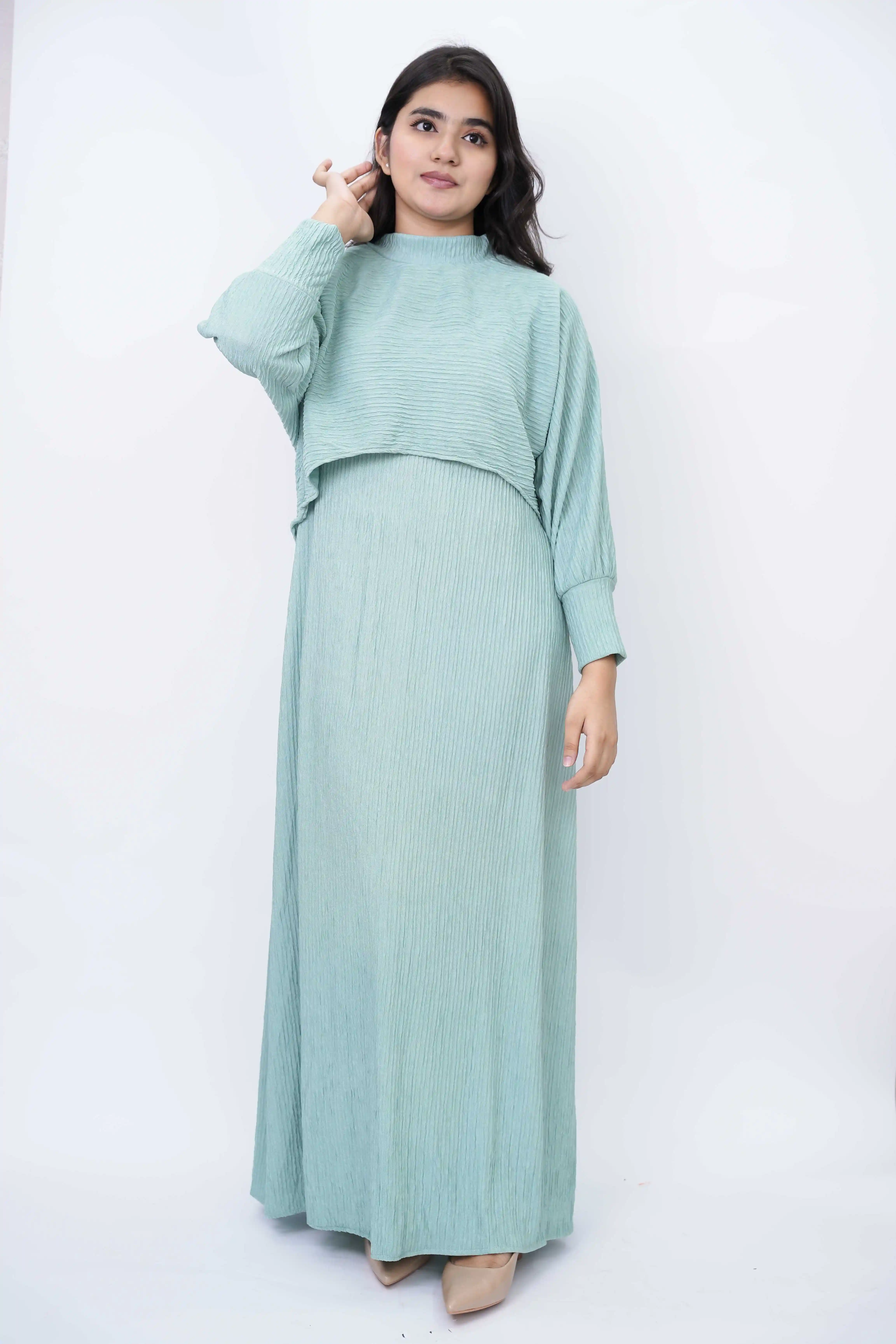 Soft Stretch Thai Cape Gown Set for Women