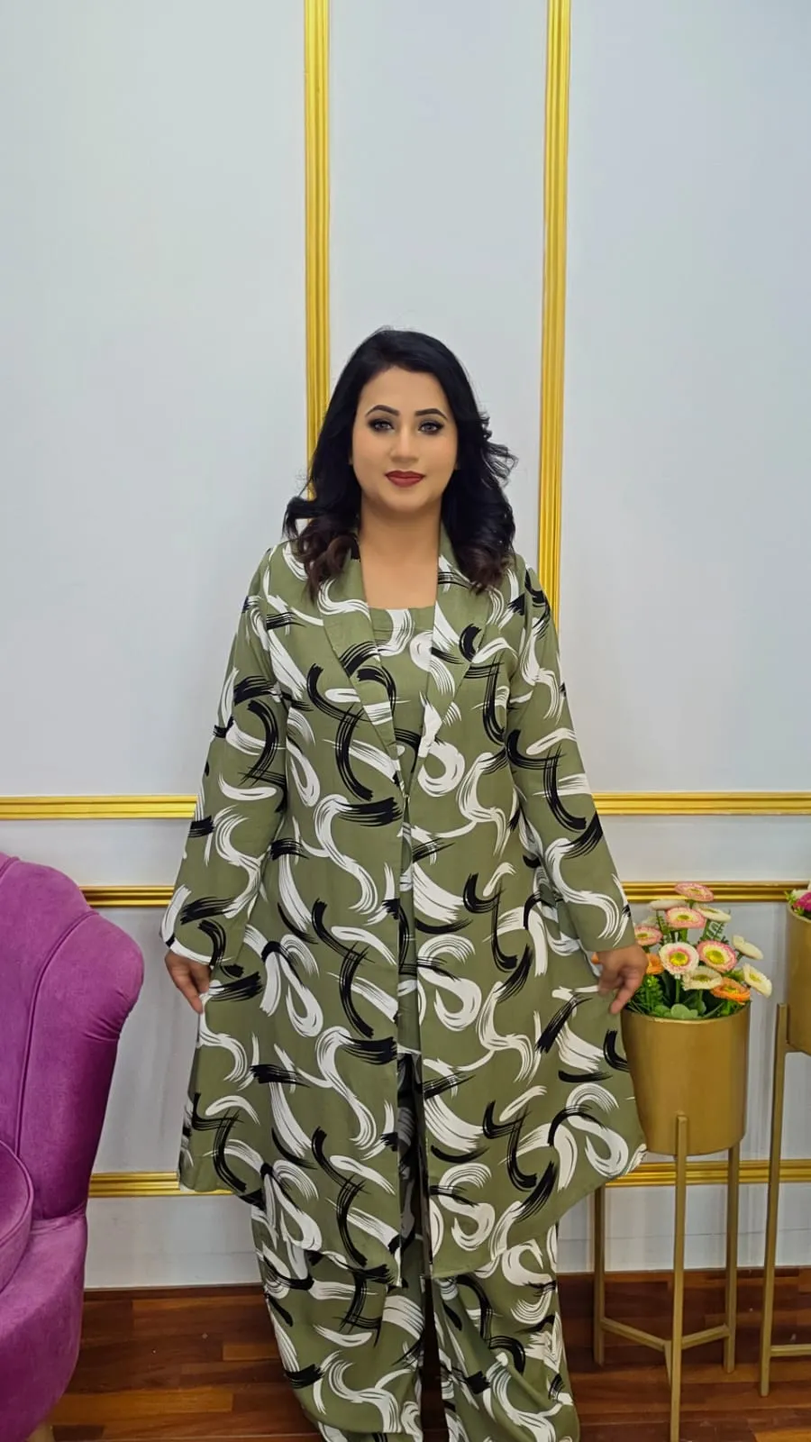 Blazer Co-Ords Set – Premium Imported Lilen, Elegant Double-Part Layer