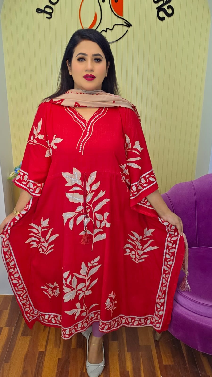 Kaftan With Orna-HN1050BC/HN1050RD