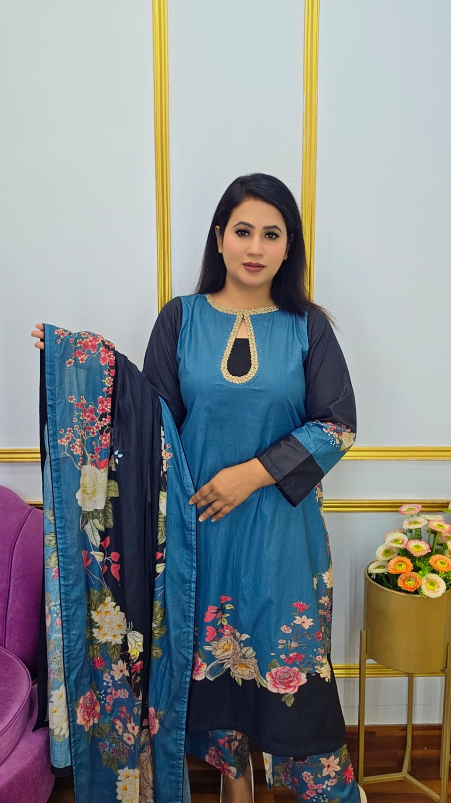 Unstitched Three pcs