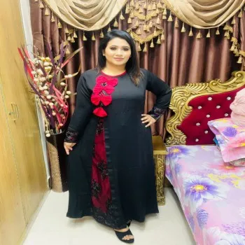 Hijab Gown - Dubai Cherry with Exclusive Net