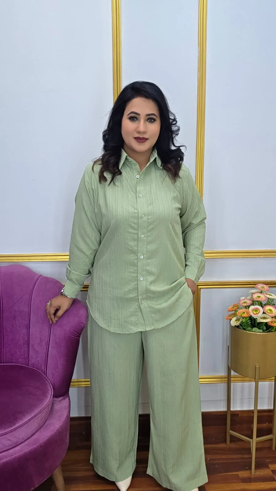 Premium Pop Georgette Co-Ords Set for Women