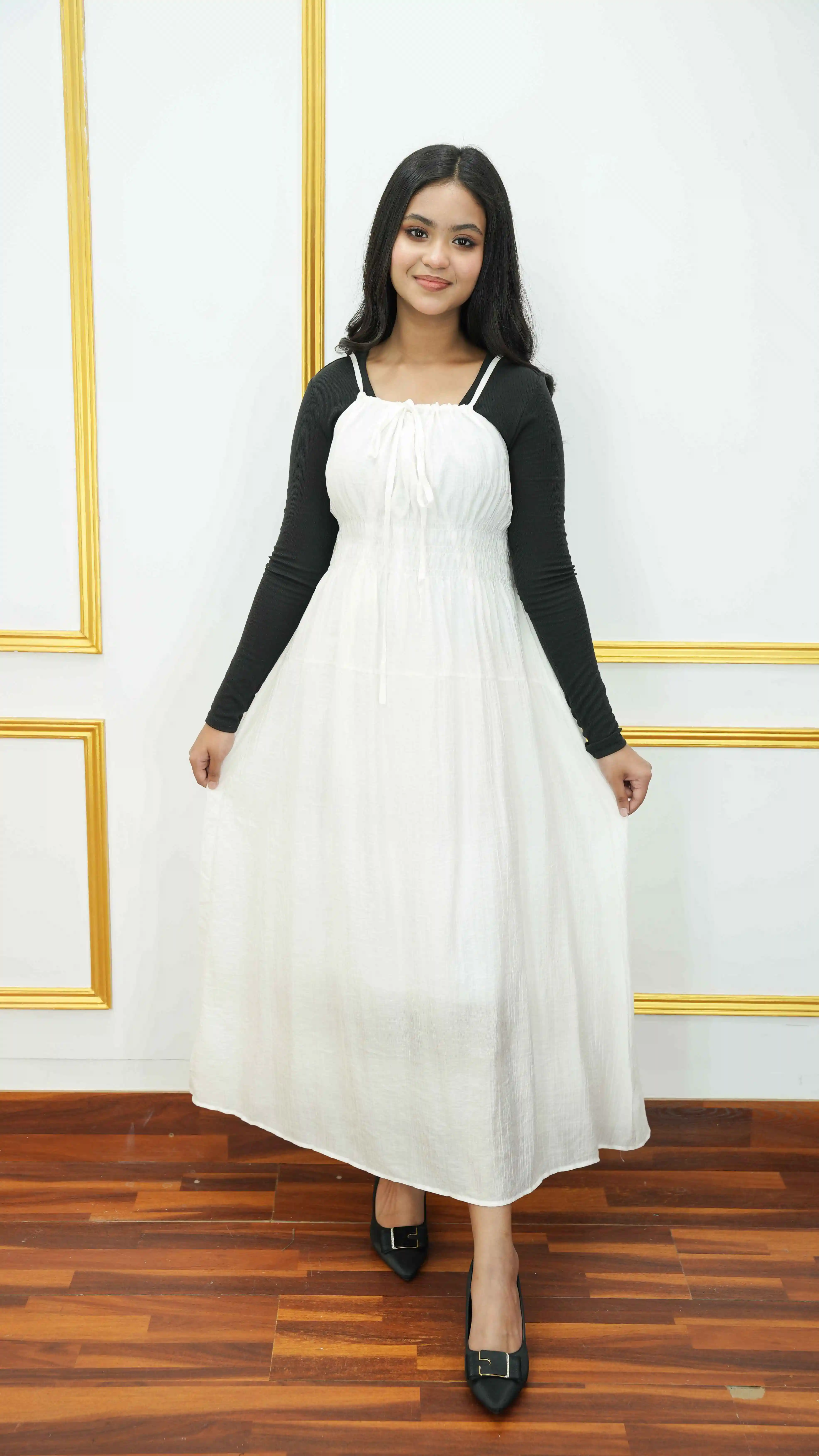 Thai Imported Single Gown Elegant Full-Length Maxi Dress