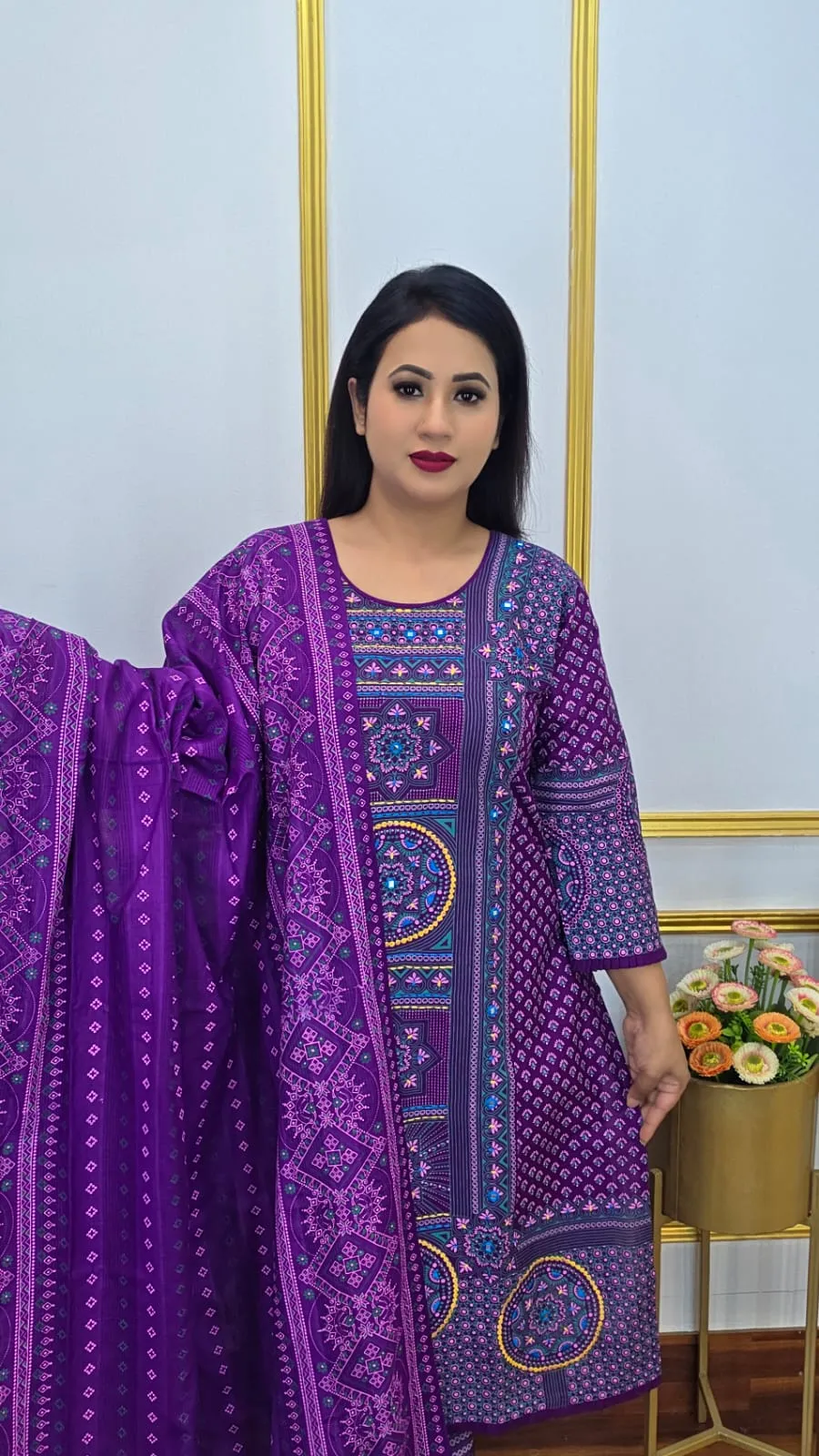 Ready Three Piece Cotton Suit