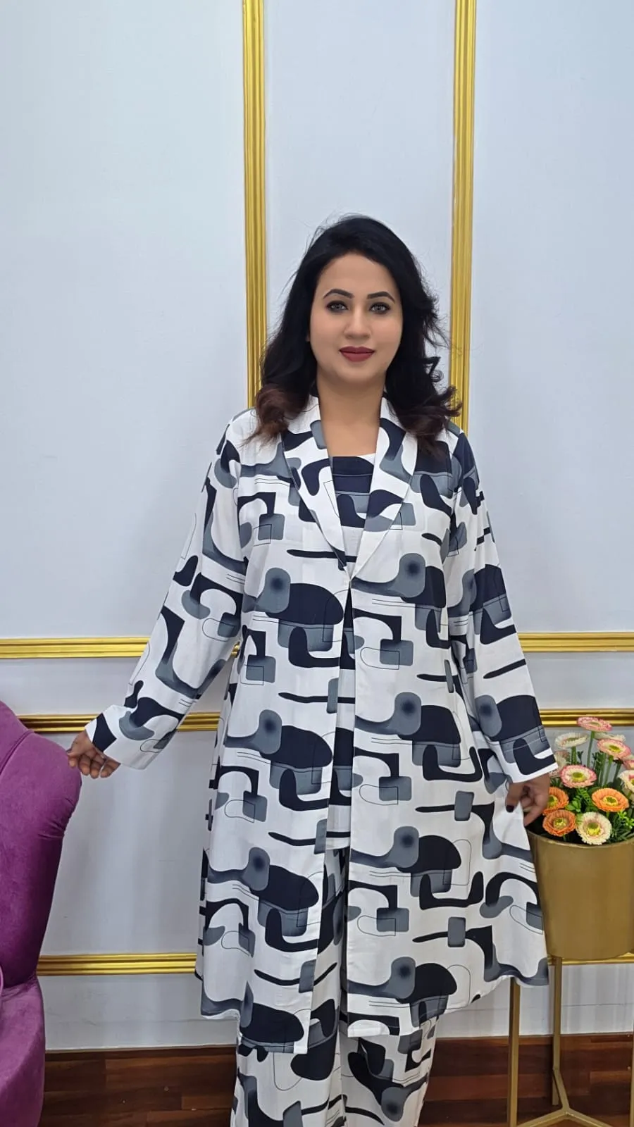 Elegant Women Blazer Co-Ords Set