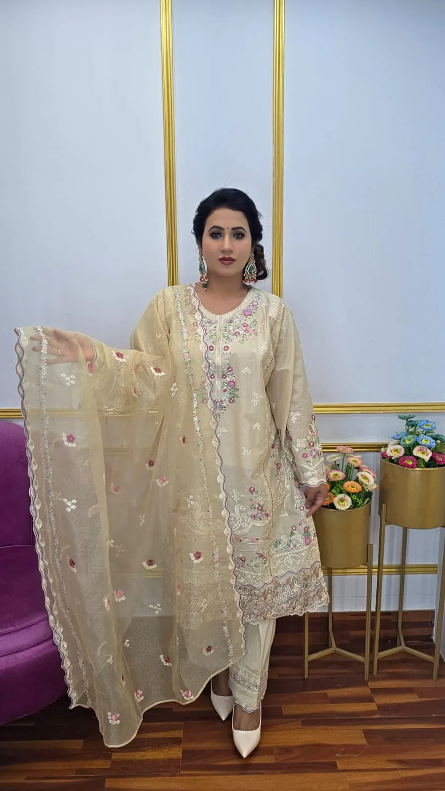 Exclusive Cotton Ready Three Piece