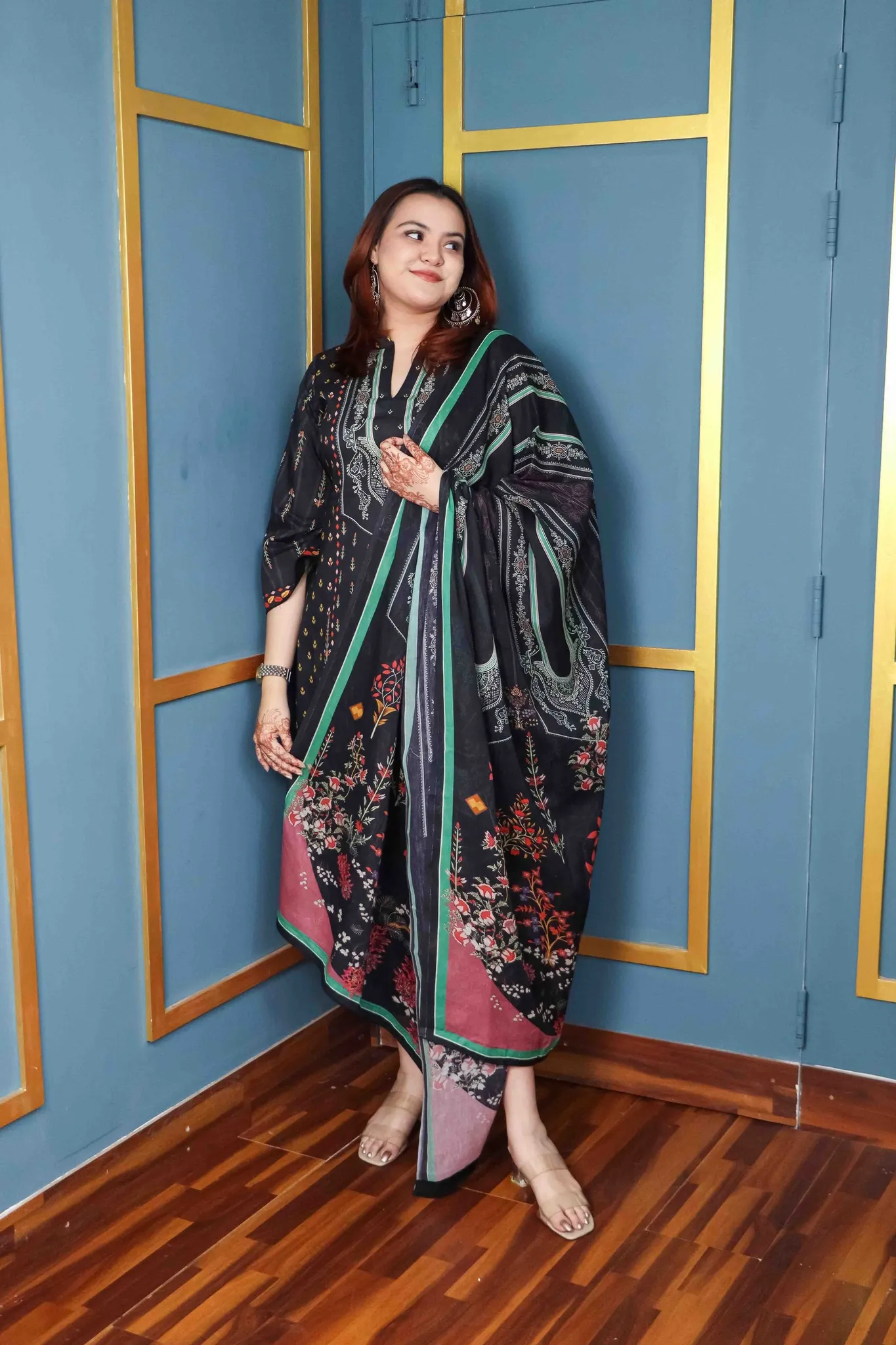 Cotton Unstitched Three Piece Suit