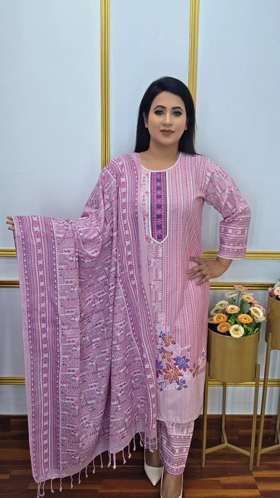 Butiks Pure Cotton Ready Three Piece