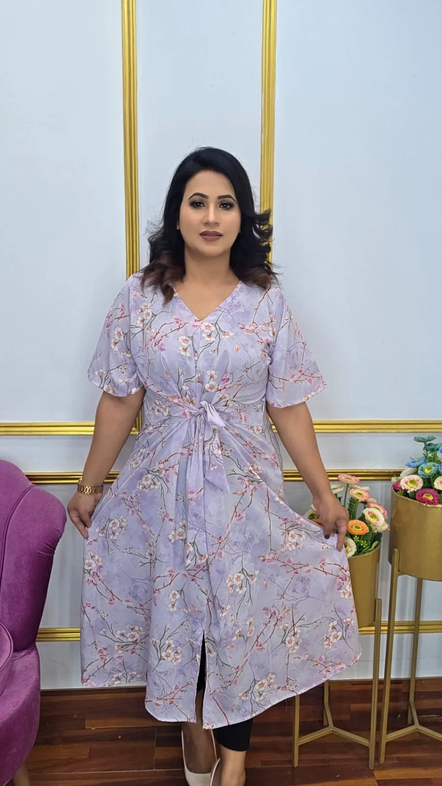 Exclusive Georgette Western Midi Gown