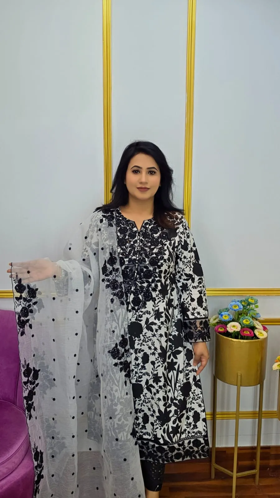 Sequence Embroidery Unstitched three-Piece