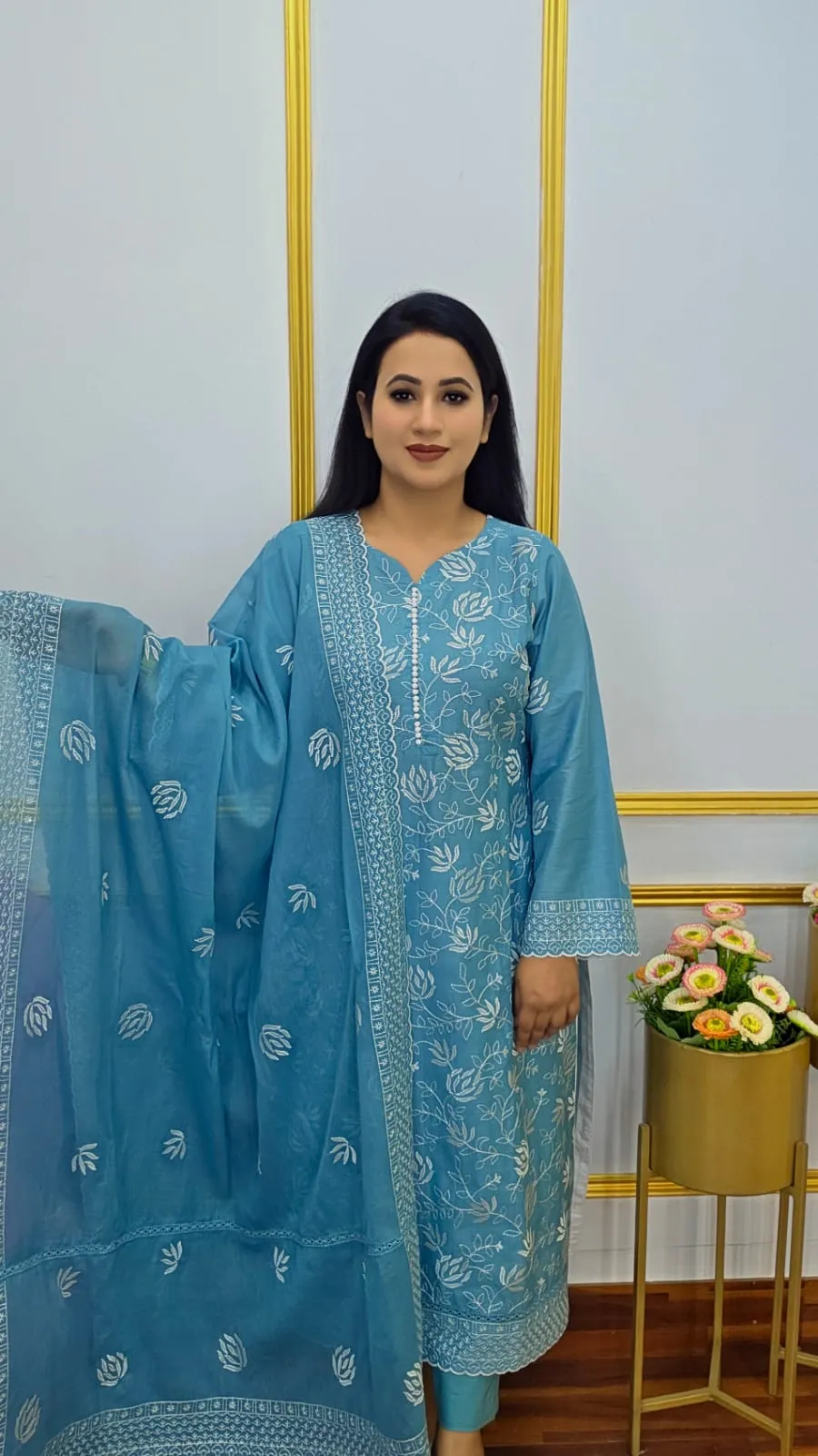 Pure Cotton Unstitched Three Piece